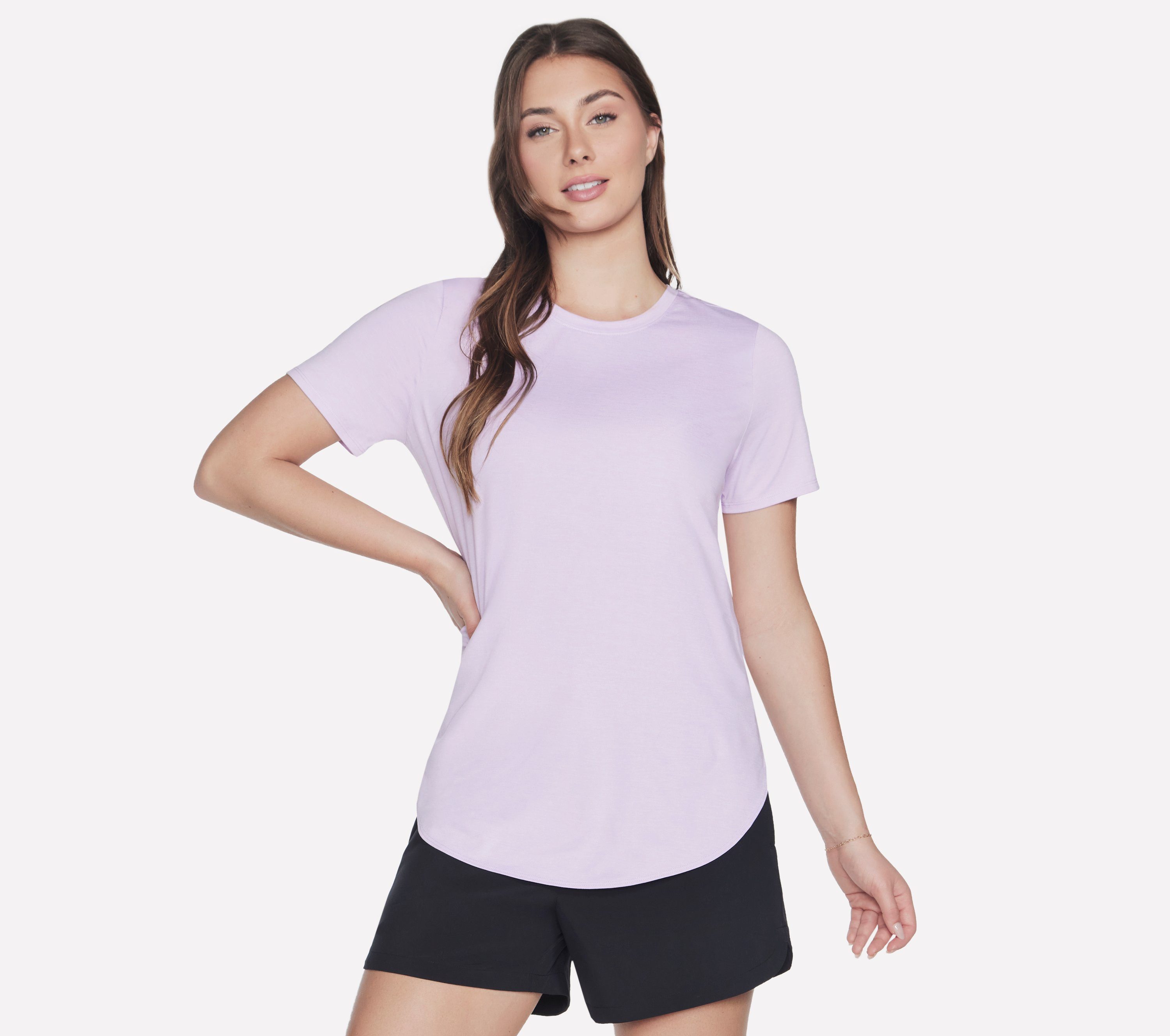 Skechers Funktionsshirt Tunic Tee mit Markenlabel, aus Polyester und Elasthan, elastisches Material