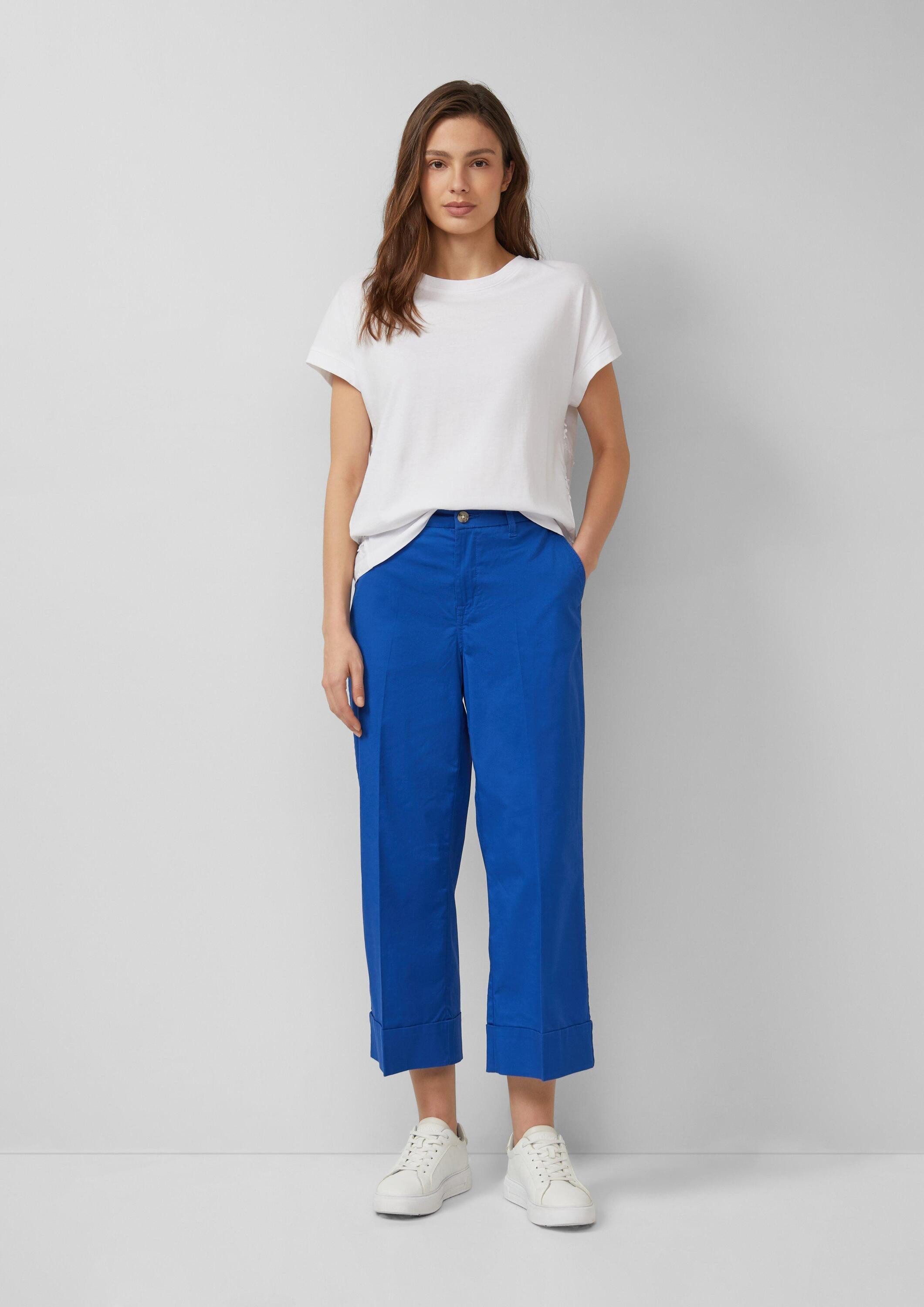 s.Oliver 7/8-Hose Hose High Rise-Culotte mit Umschlag