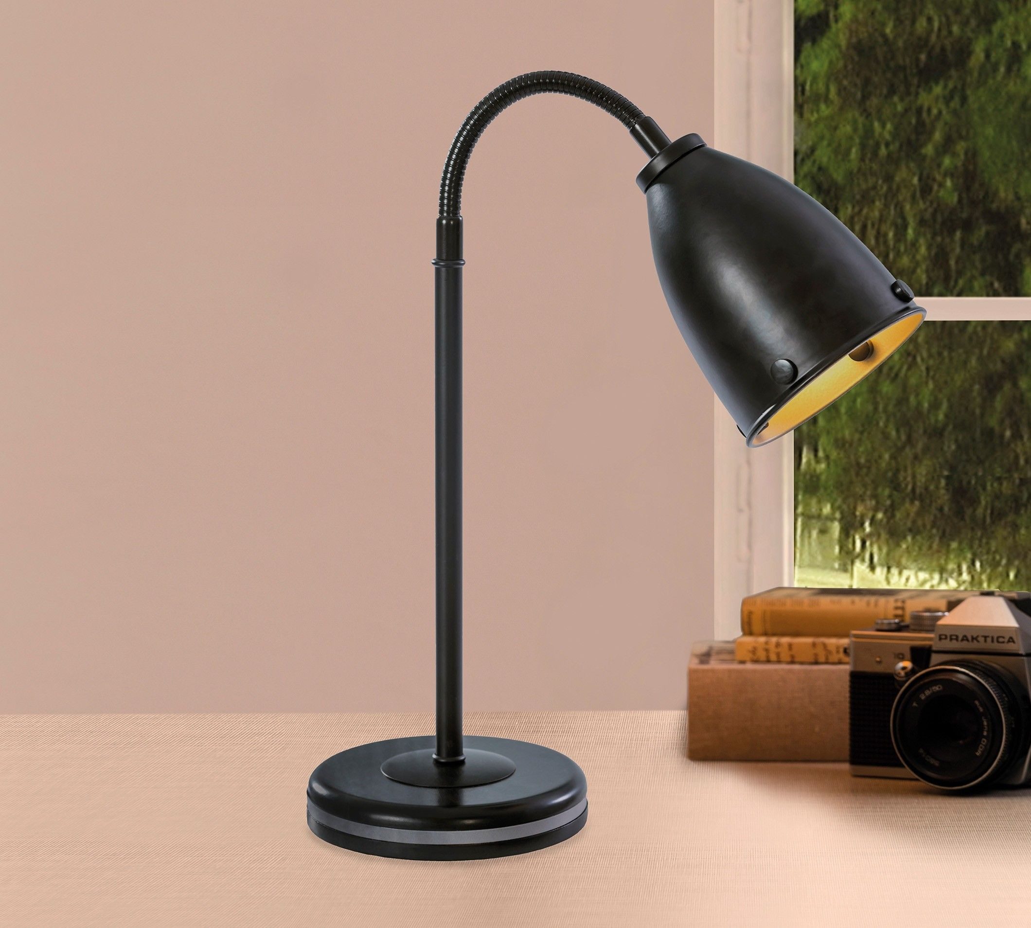 Cilek Tisch-Tageslichtlampe DARK Tischlampe Dekorative Lampe in schwarz, ohne Leuchtmittel