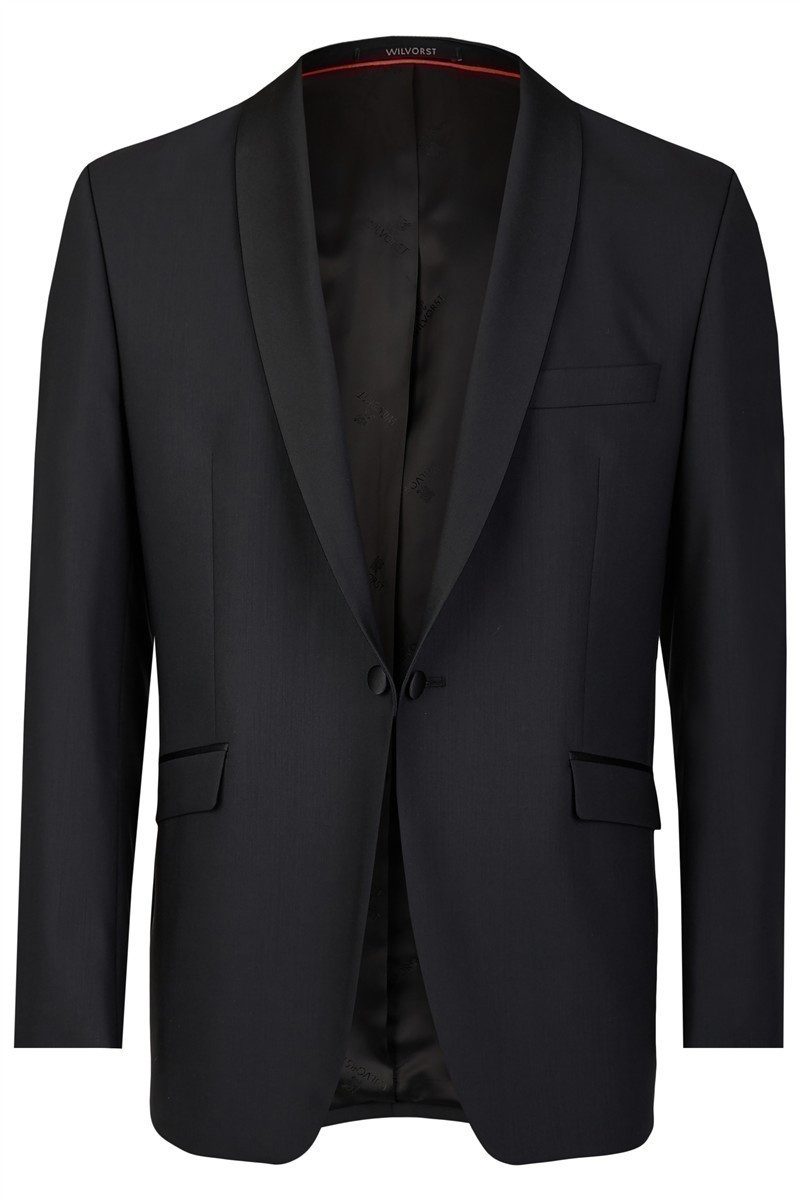 Wilvorst Sakko Wilvorst CLASSICs Herren Smokingsakko Modern Fit Schwarz