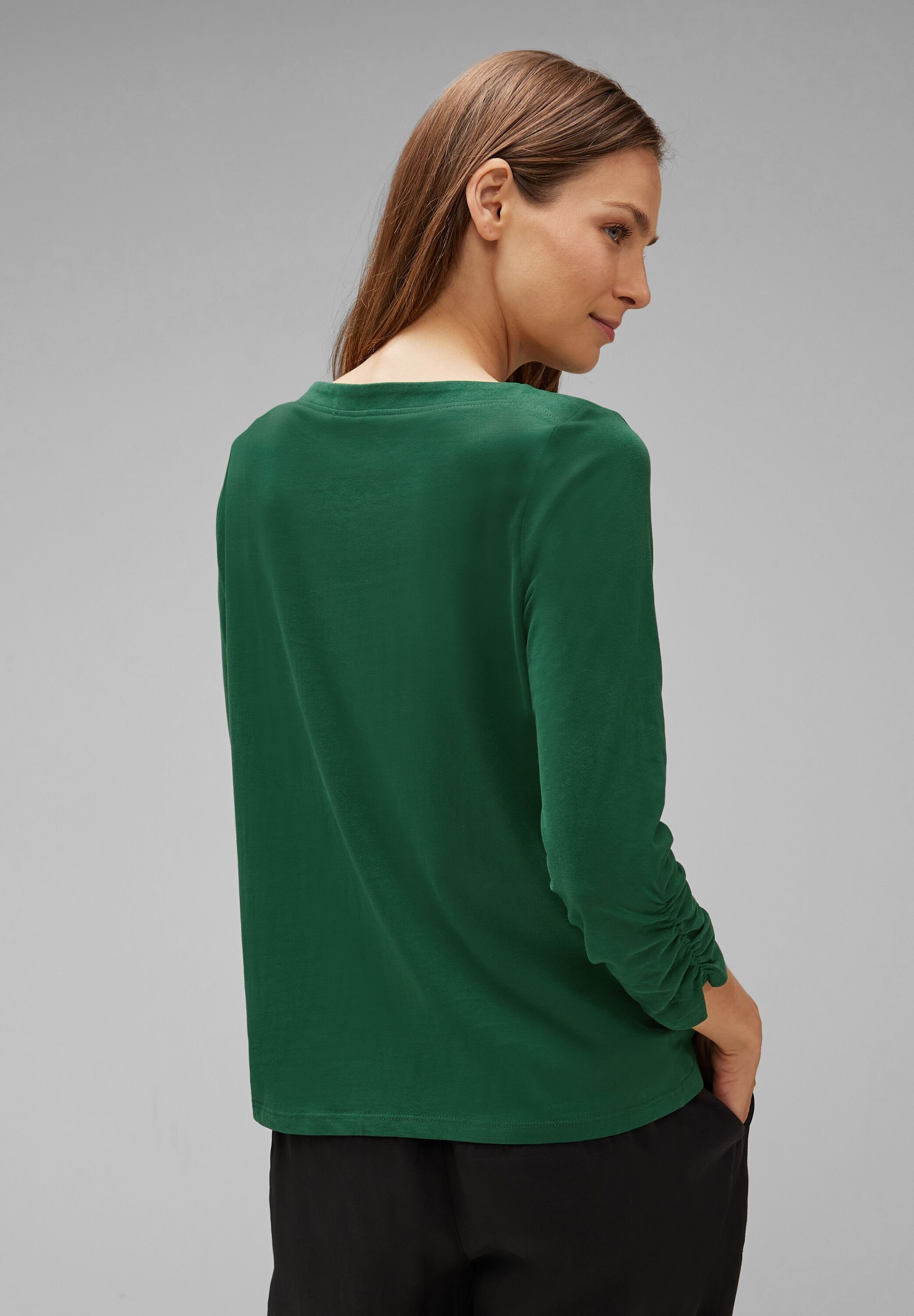 green ONE mit gentle Raffung STREET 3/4-Arm-Shirt