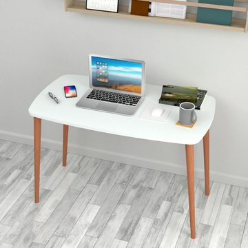 en.casa Schreibtisch, »Kongsberg« Computertisch 70x105x60 cm PC-Tisch Weiß