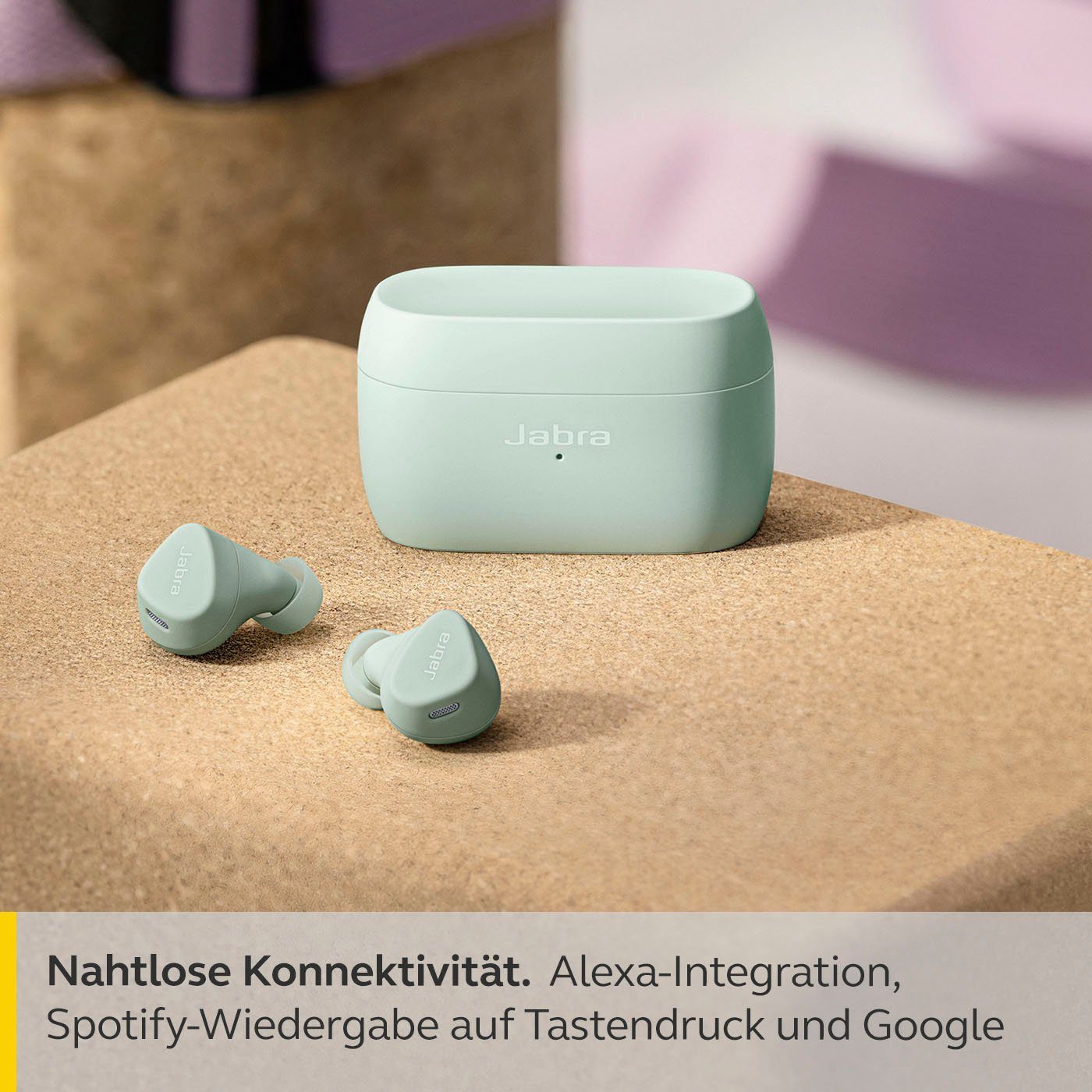 Noise und Sprachsteuerung, 4 Google Bluetooth-Kopfhörer (Active active Cancelling für Jabra integrierte Elite mint Wireless, Freisprechfunktion, Anrufe True Bluetooth) (ANC), Steuerung Alexa, Musik, Siri, Assistant,