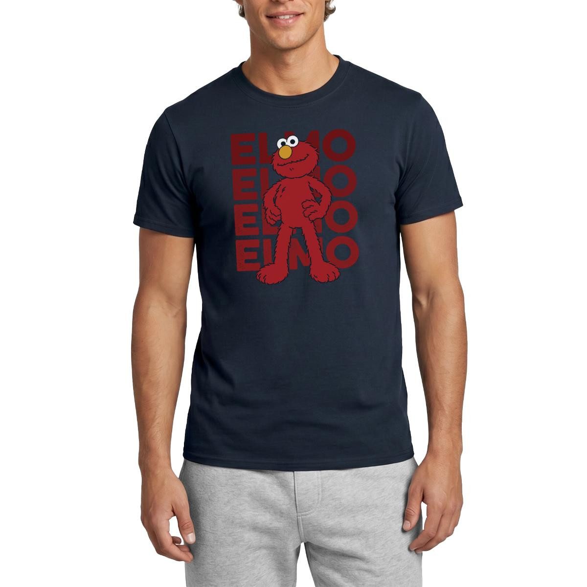 Spreadshirt T-Shirt Sesamstraße Elmo Pose Männer T-Shirt (1-tlg)
