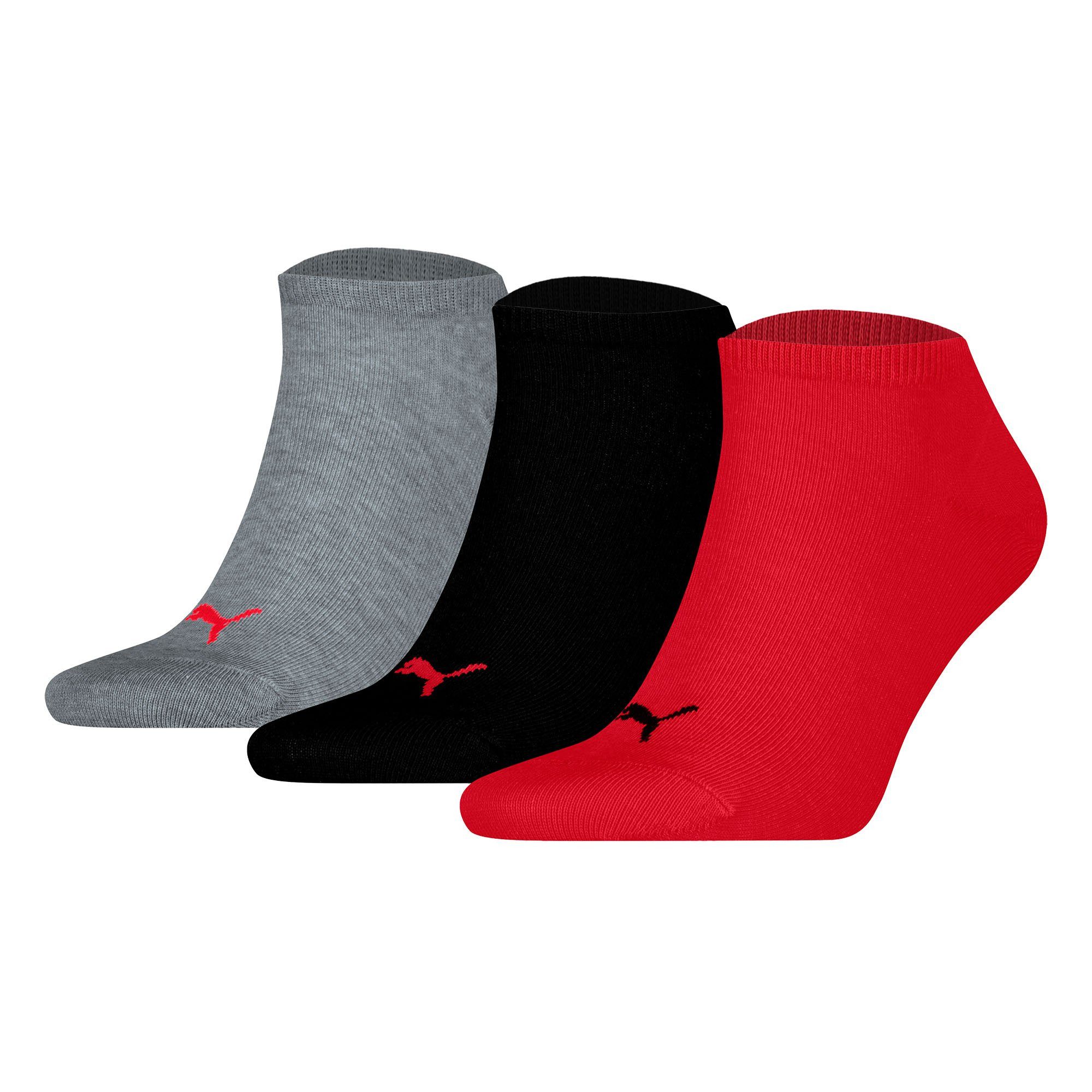 PUMA Sportsocken Unisex Socken 3er Pack Baumwolle Sneaker Plain 3P (Packung, 3er Pack)
