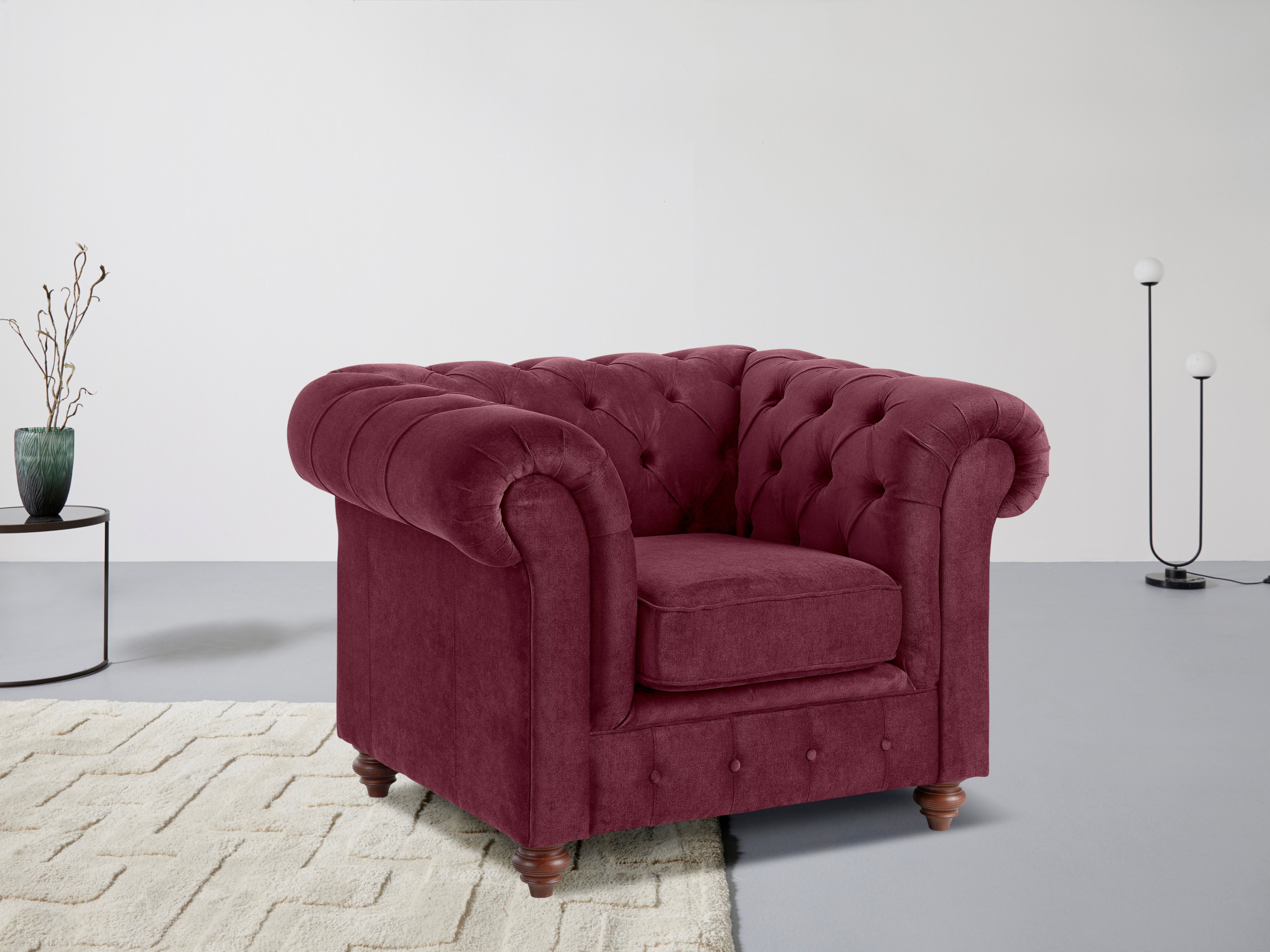Home affaire Sessel Chesterfield B/T/H: 105/69/74 günstig online kaufen