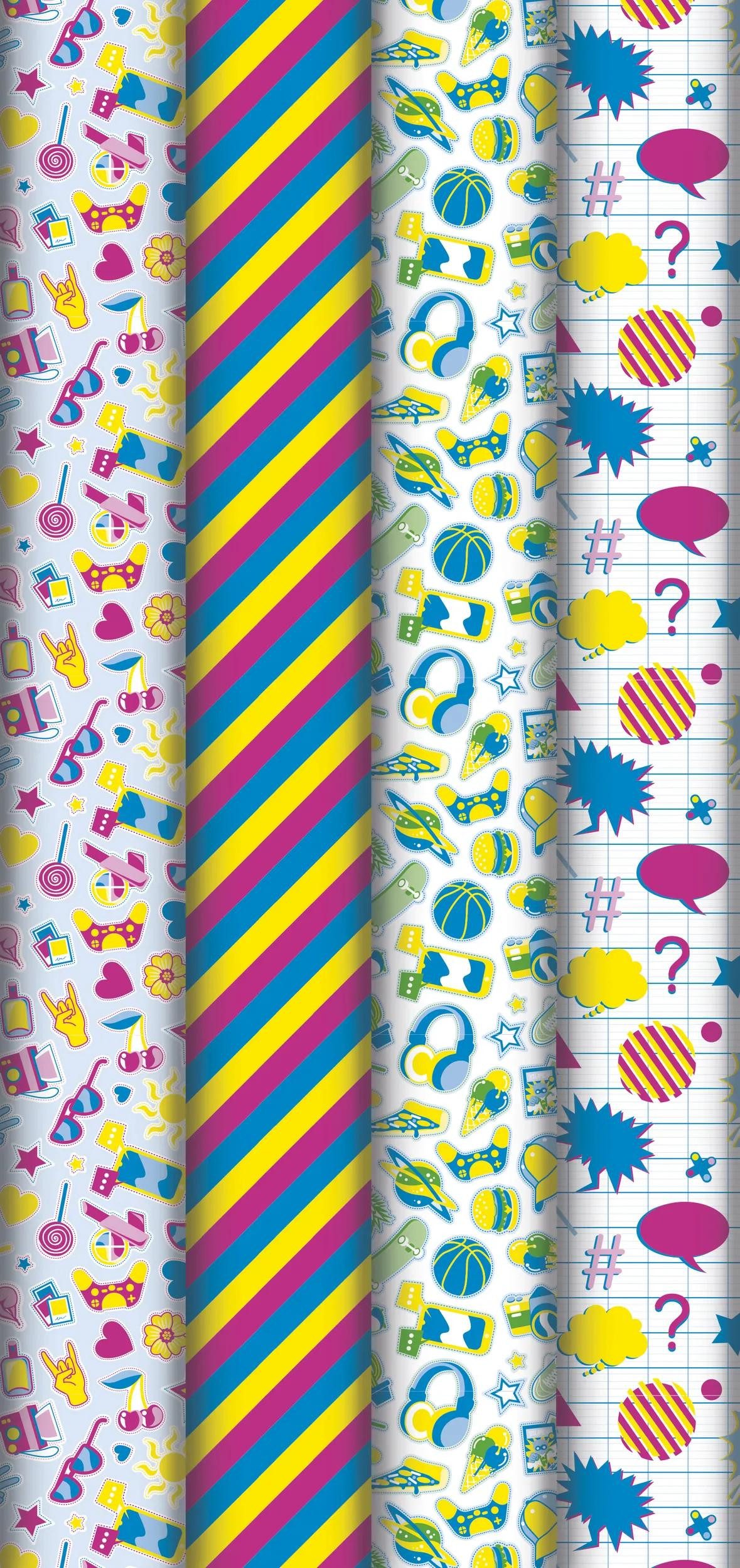 Geschenkpapier Display 30 Geschenkpapierrollen 2x0,70m Sortierung 202108C