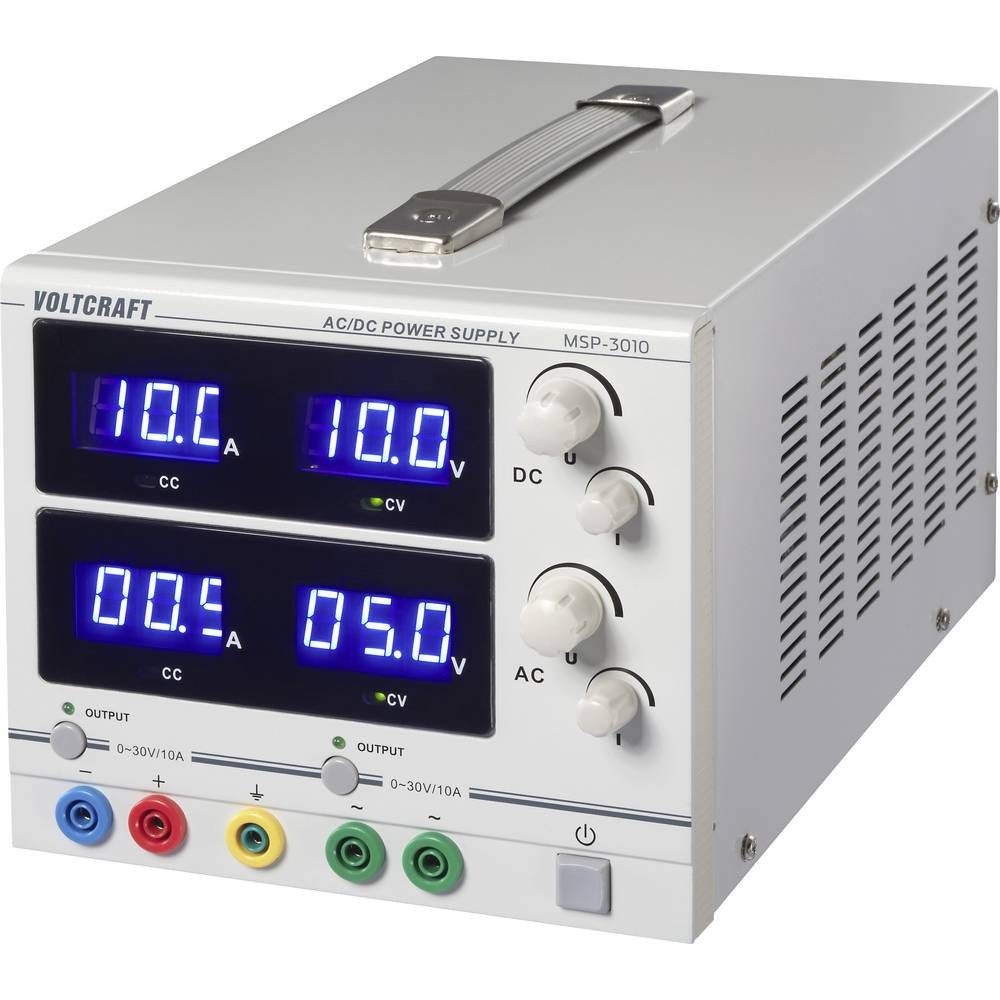 VOLTCRAFT MSP-3010 Labornetzgerät, einstellbar geregelt AC und DC 0 - 30 V 0 - Labor-Netzteil