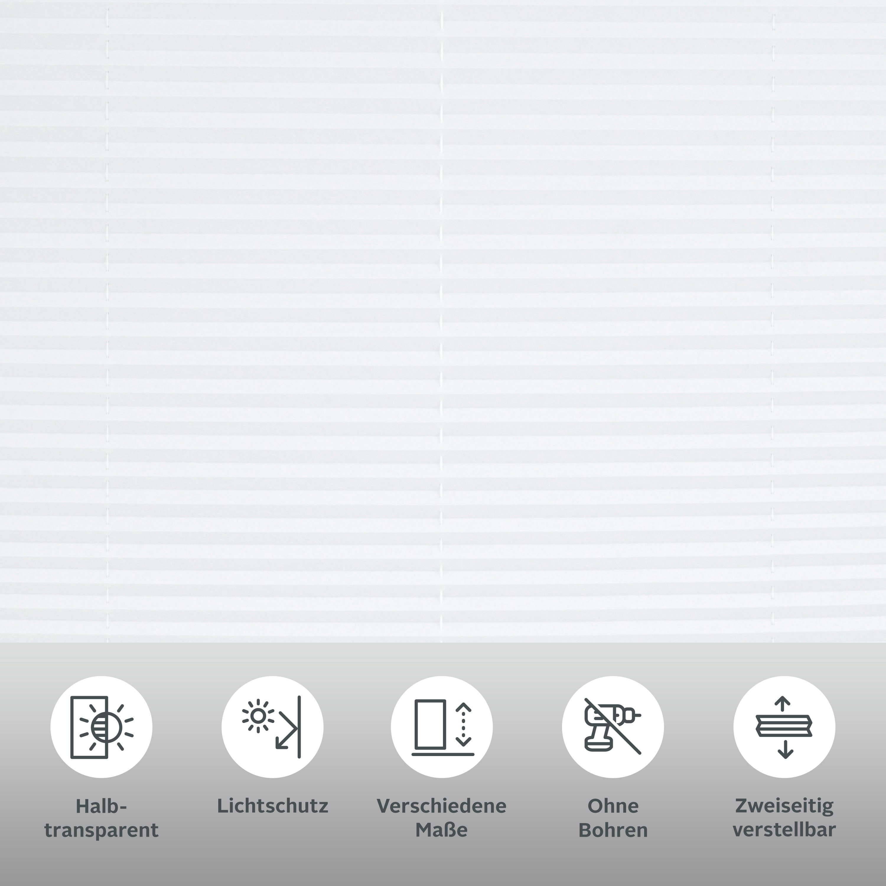 my home Plissee DAHRA - in Crush-Optik, Lichtschutz, ohne Bohren, verspannt, Klemmfix, Fixmaß, Bestseller mit über 5500 4,5-Sterne-Bewertungen, Klemmträger