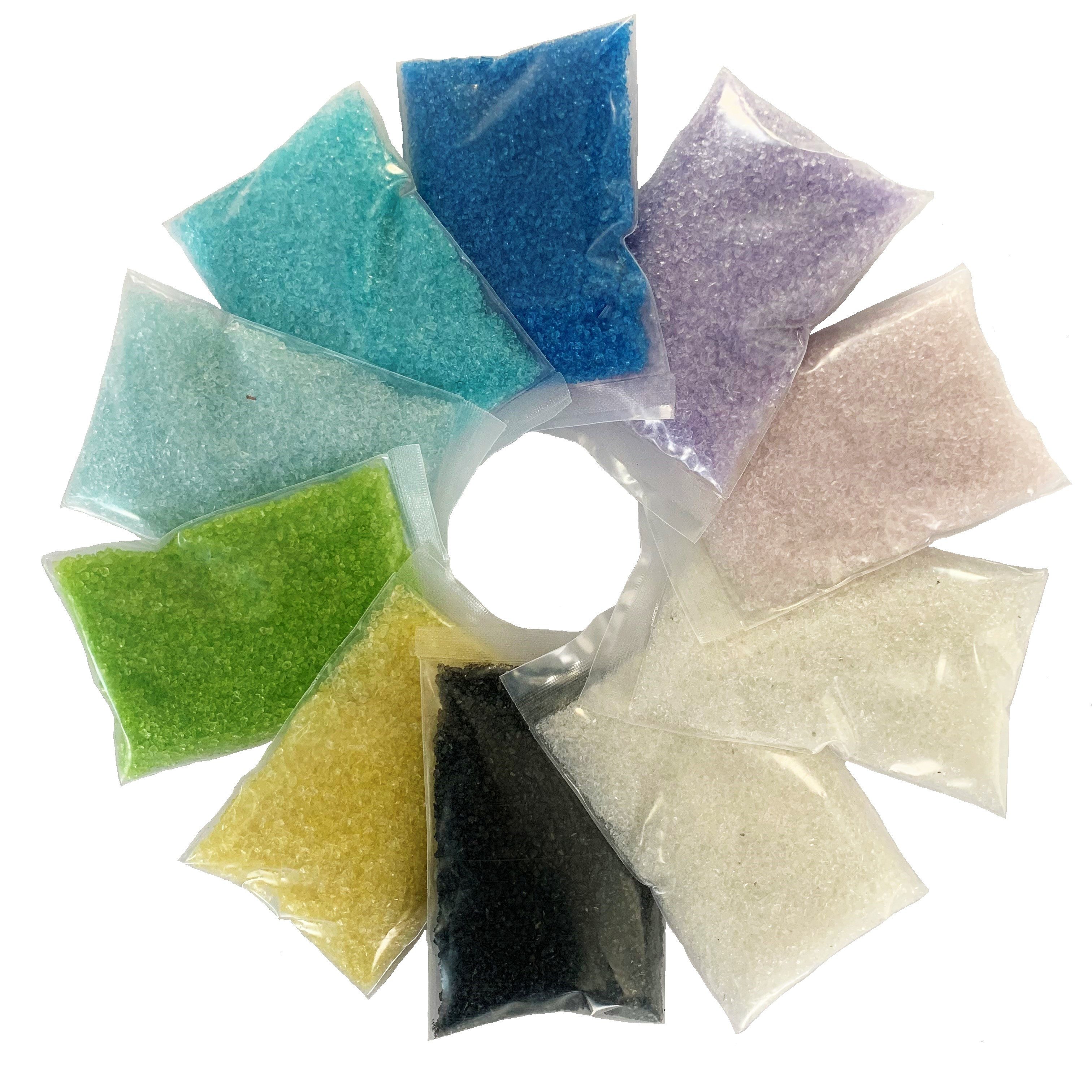 naninoa GmbH Streudeko GLASGRANULAT, Glassand Set 1-2mm (Mix 2) farbig, 10 x 100g = 1kg.