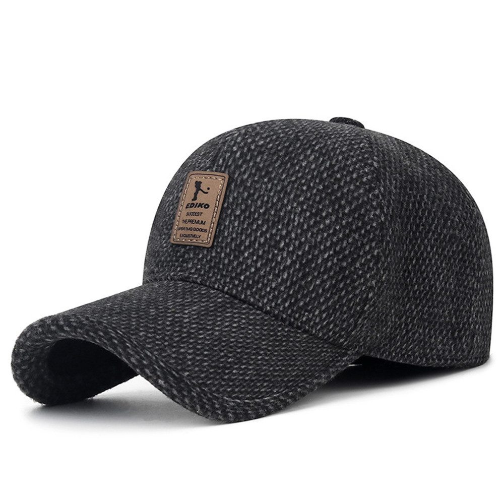 Zaewry Baseball Cap Winter Baseball Cap mit Ohrenklappen Herren Wärmemütze