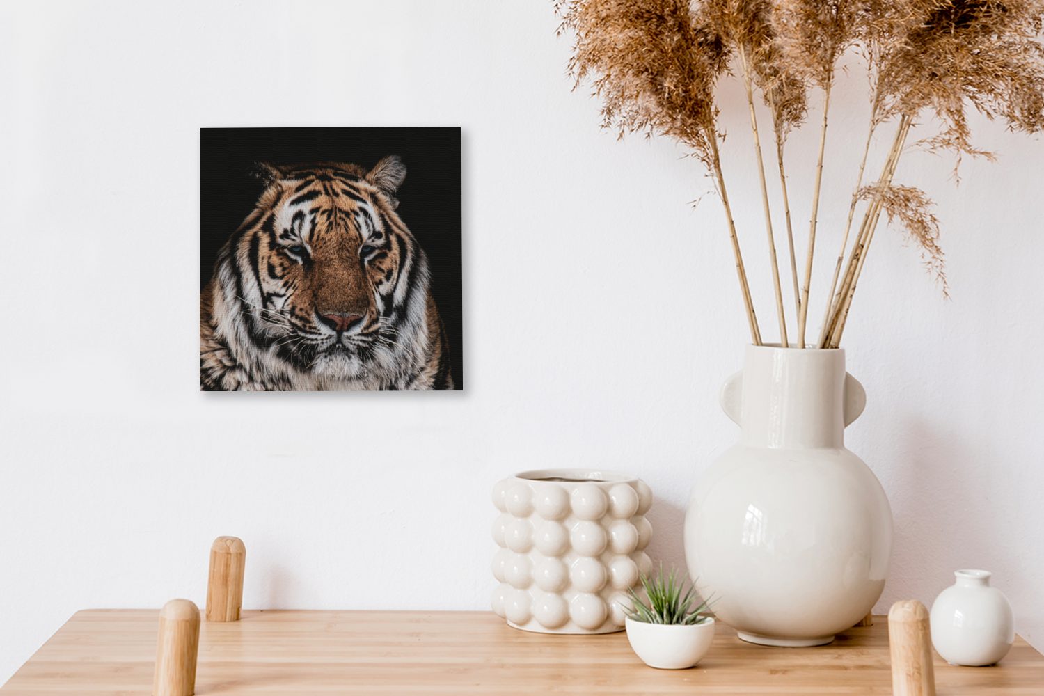 Tiger Orange, Bilder - (1 Leinwand für Tiere - Schlafzimmer Leinwandbild OneMillionCanvasses® Wohnzimmer St),
