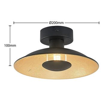 Lindby Deckenleuchte Narisara, dimmbar, Leuchtmittel nicht inklusive, Modern, Eisen, Schwarz, gold, 1 flammig, G9, Deckenleuchte, Lampe