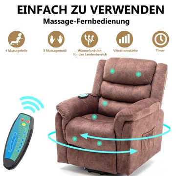 Ulife TV-Sessel Relaxsessel Massagesesel Aufstehhilfe, Wärme, elektrisch