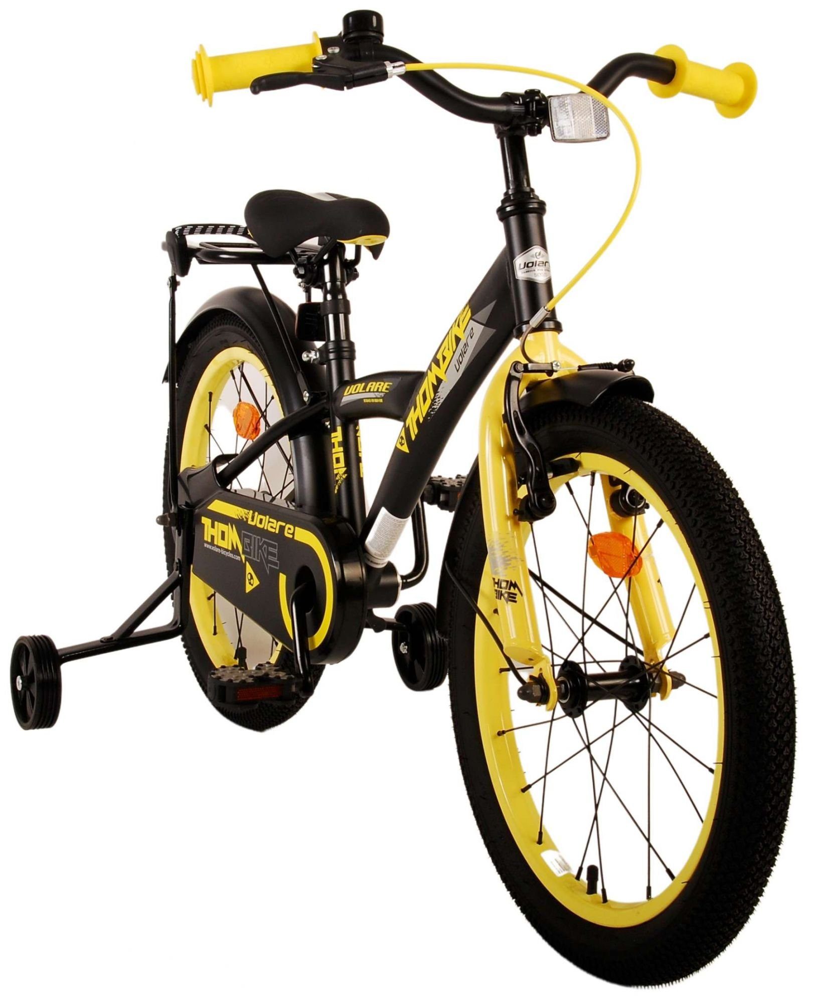 TPFSports Kinderfahrrad Volare Thombike 18 1 Zoll Schaltung ohne - Gang, Kinder (Jungsfahrrad - Zoll Jugend - Fahrrad Jugend - Handbremse, Kinderrad 18 Fahrrad Rücktritt Sicherheitsgriffe), - und mit Gelb Kinderfahrrad Jungen