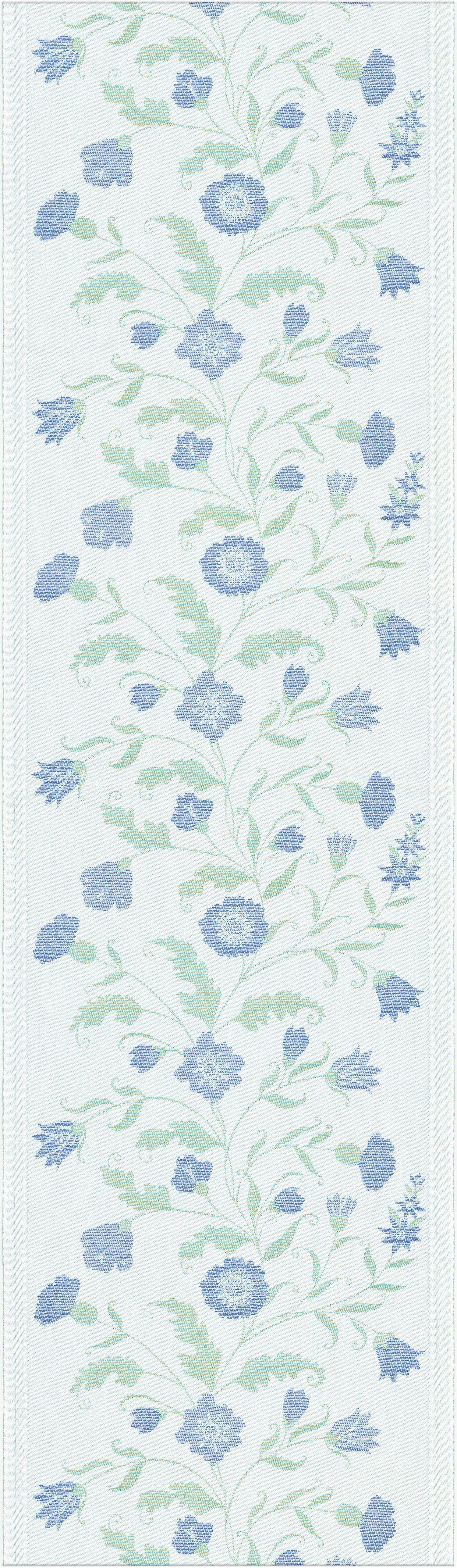 Ekelund Tischläufer Tischläufer Blå Blom 35x120 cm 100% Baumwolle ...