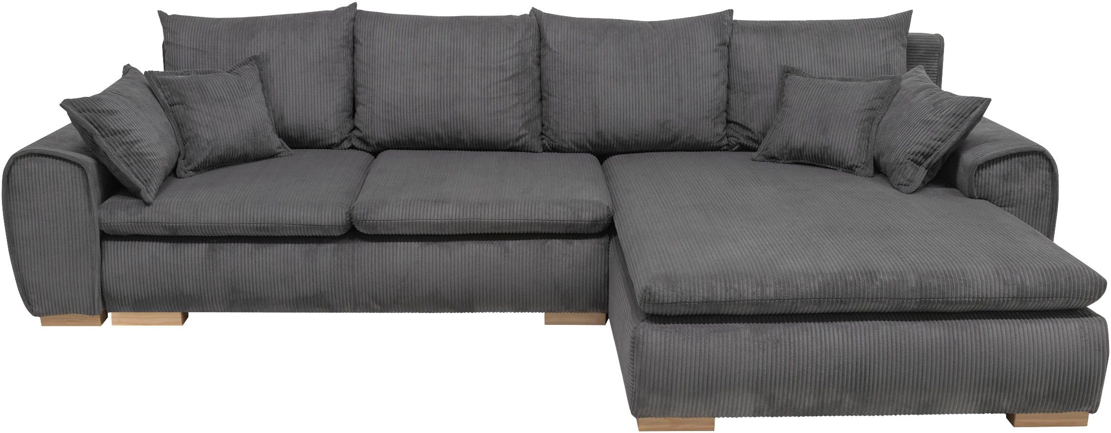 Home affaire Ecksofa Katja L-Form, Cord günstig online kaufen