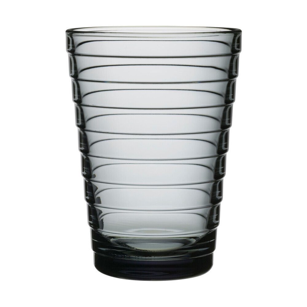 IITTALA Gläser-Set Glas 2er-Set 0,33 l Aino Aalto Grau, 2-tlg., Glas, Glas, 2er-Set, Ø8,1cm, grau