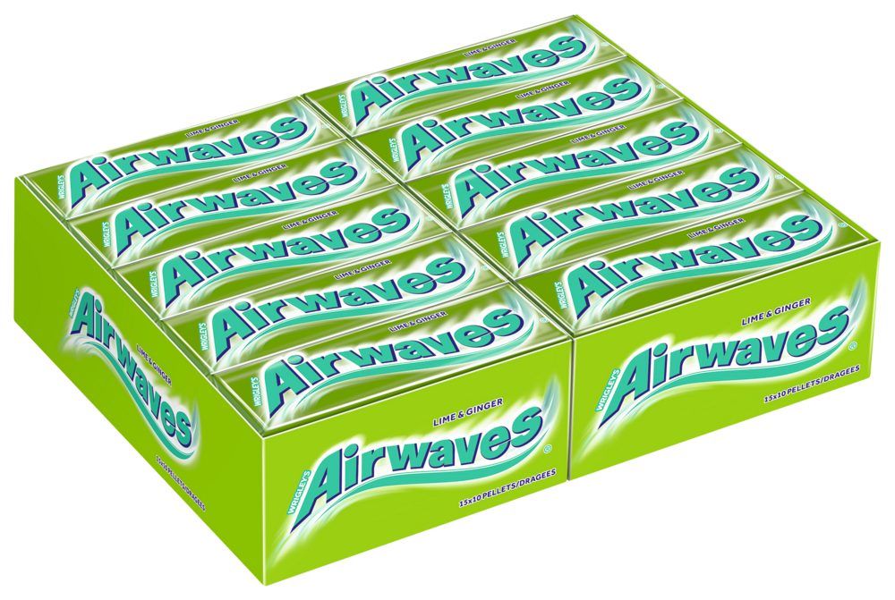 Airwaves Süßigkeit AIRWAVES Lime & Ginger 30x10 Dragees