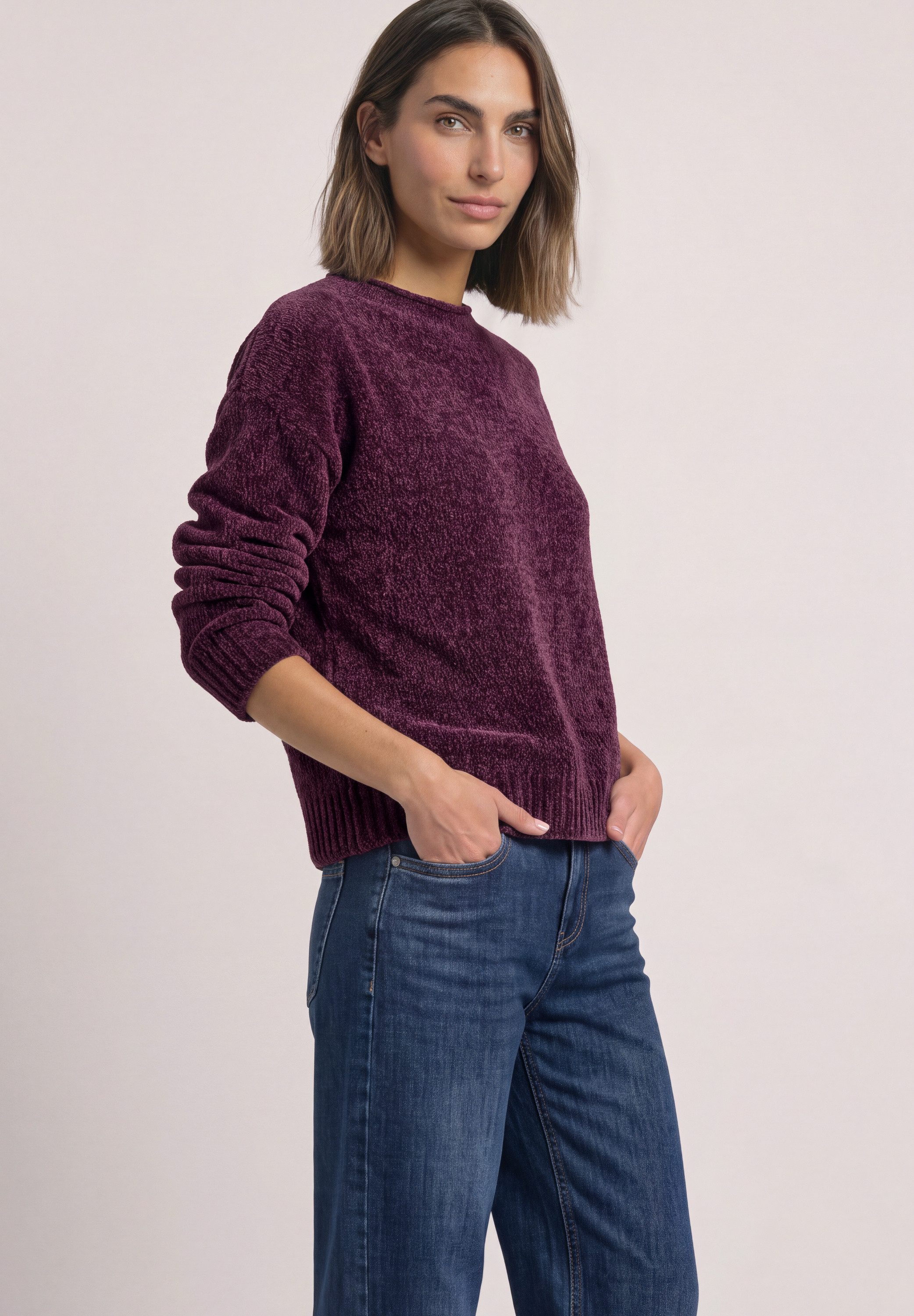 STREET ONE Strickpullover in Unifarbe