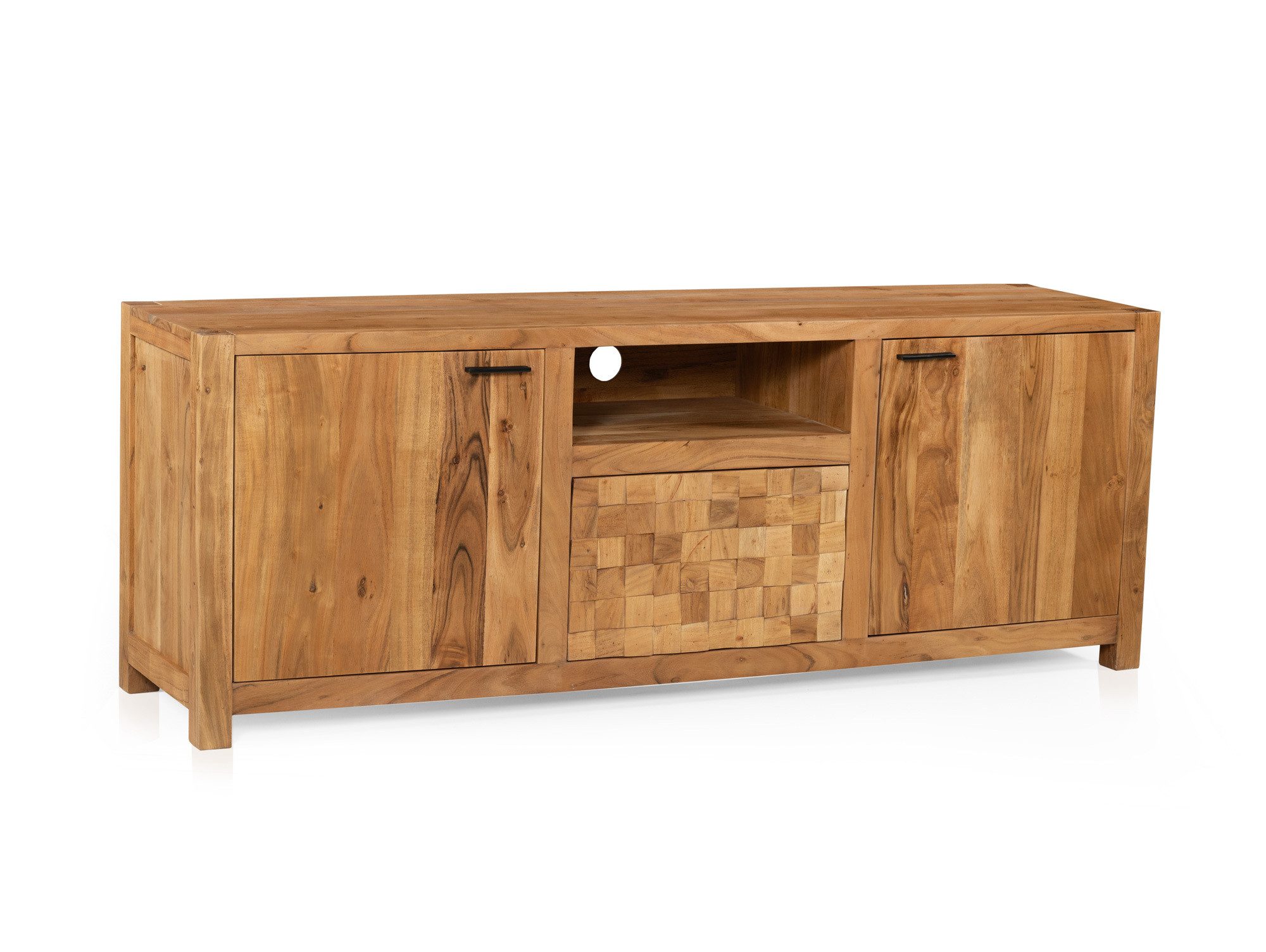 Moebel-Eins TV-Board, KAIRO Lowboard, Material Massivholz, Akazie massiv honigfarben