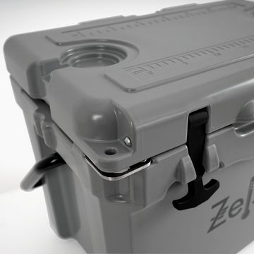 Zelsius Kühlbox Kühlbox grau 25 Liter, Cooling Box ideal für Auto Camping, 25 l, mit Flaschenöffner