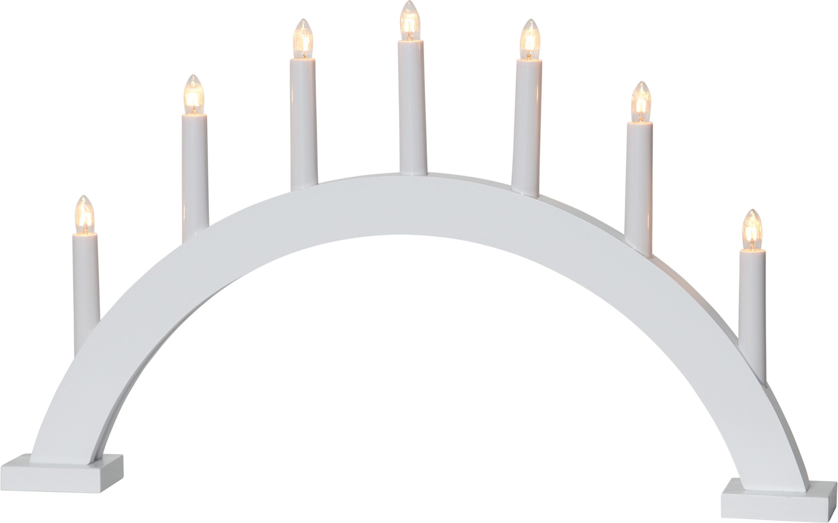 STAR TRADING Fensterleuchter Fensterleuchter "Trapp", 7-flammig, weiß, 57x3 günstig online kaufen