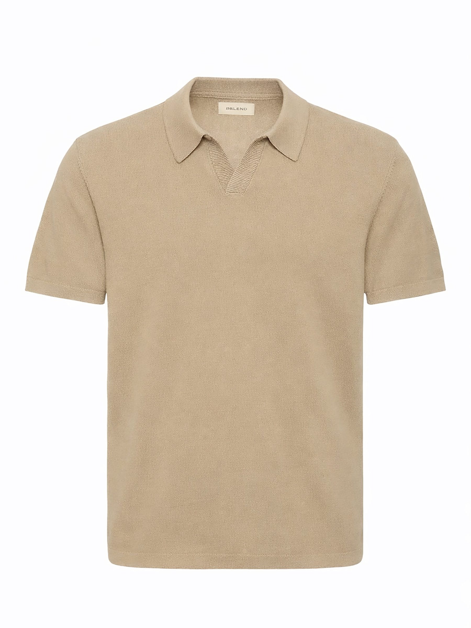Blend Poloshirt Klassischer Kragen Feine Strickoptik für Herren BHBRAY KNIT POLO SPLIT NECK