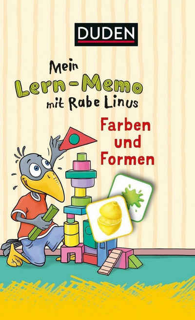Duden Spiel, Mein Lern-Memo mit Rabe Linus  Farben und Formen