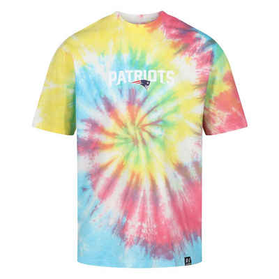 Recovered Print-Shirt New England Patriots - NFL - Tie-Dye Relaxed T-Shirt, Rainbow L