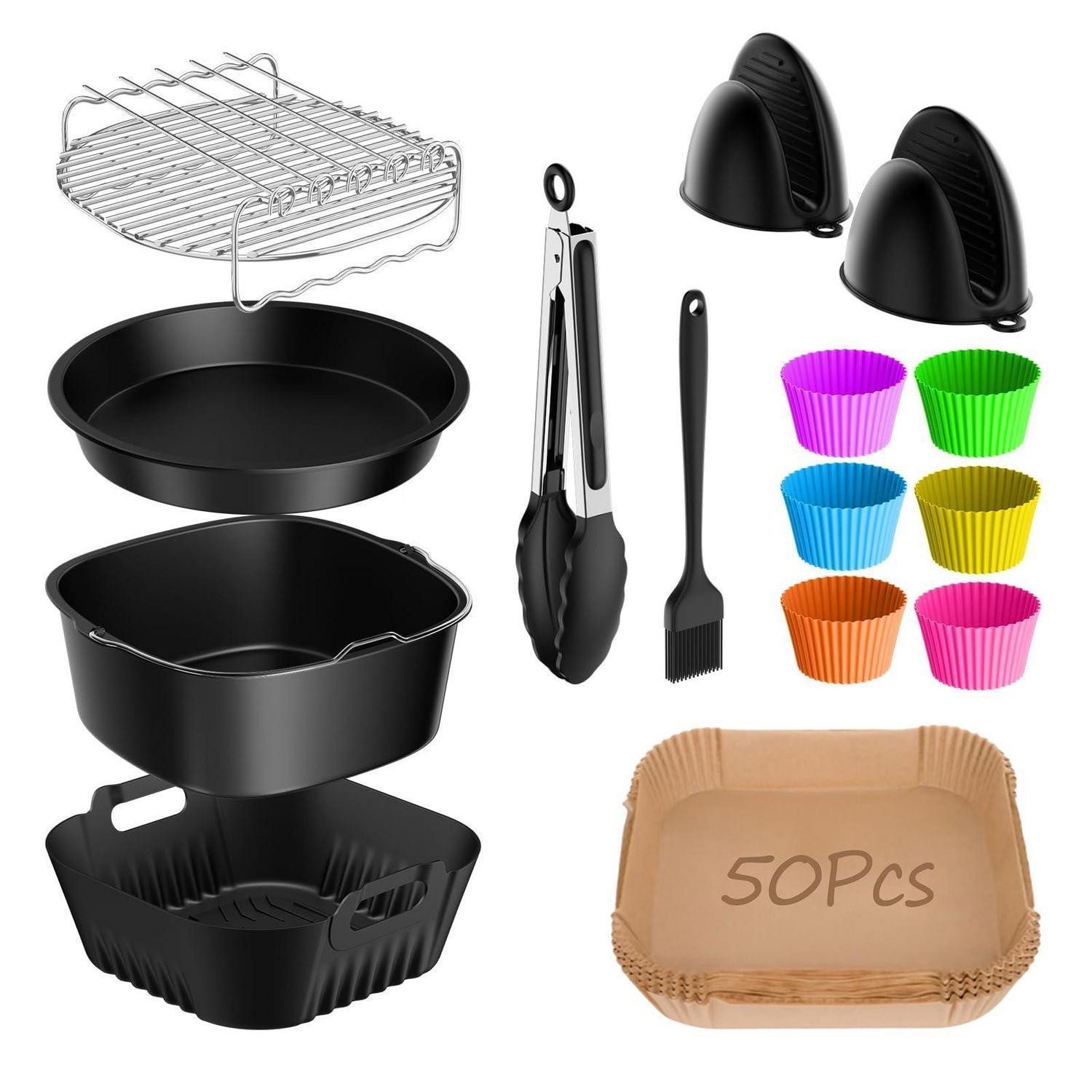 LuxusKollektion Kochbesteck-Set Airfryer Zubehör 15-teilig XXL Universal