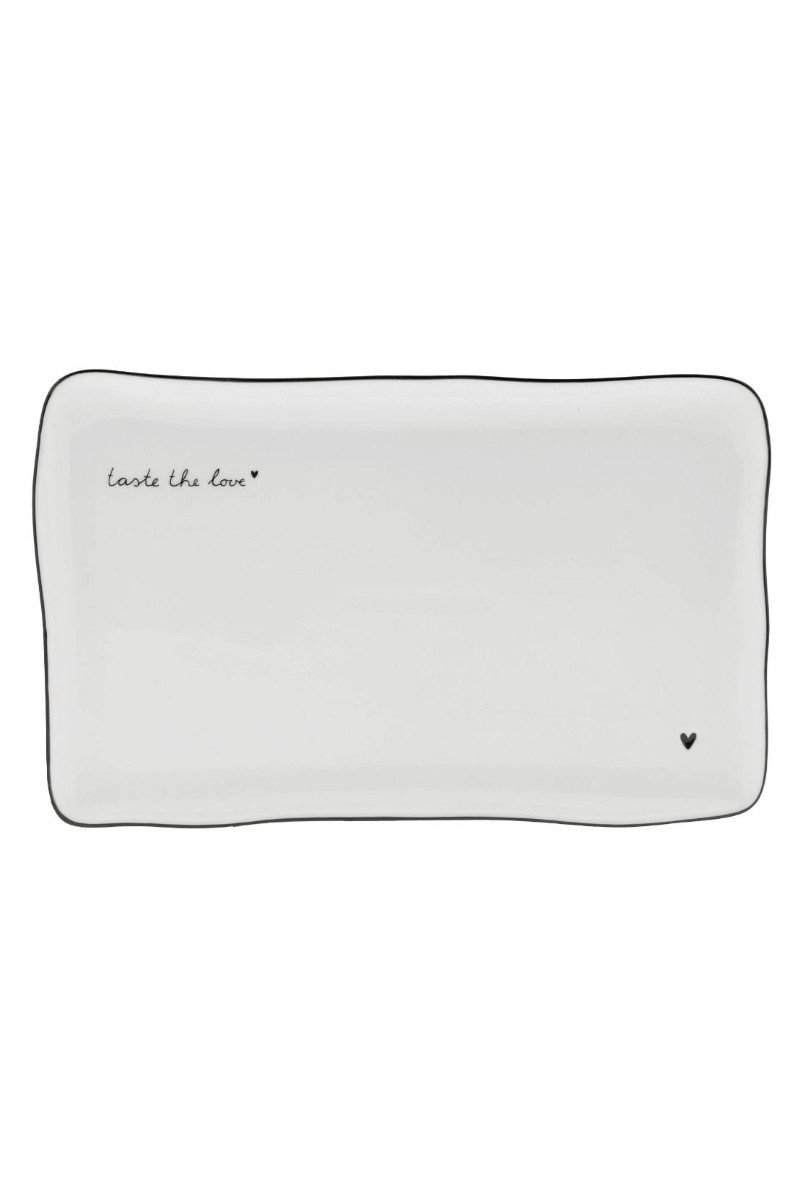 Bastion Collections Geschirr-Set Servierplatte - TASTE THE LOVE - weiß