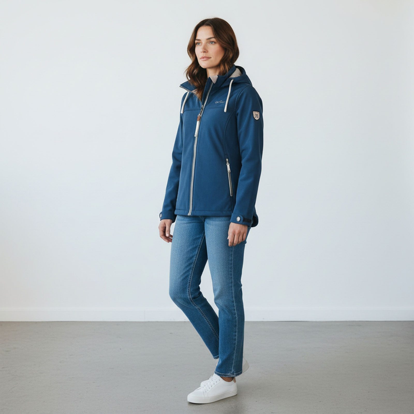 Dry Fashion Softshelljacke Baltrum Damen Jacke Baltrum mit Fleece-Innenfutter und abnehmbarer Kapuze