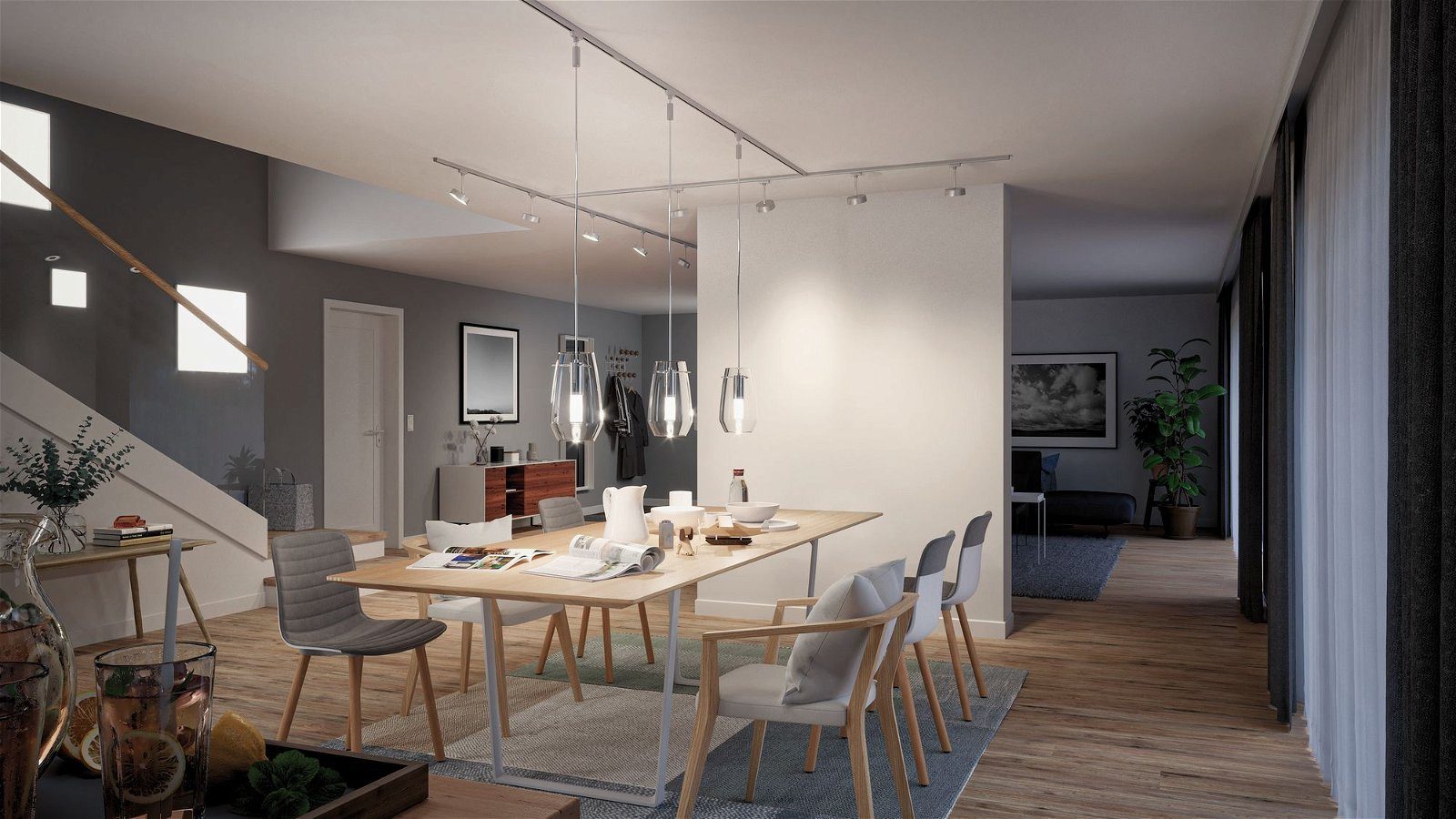 Paulmann Schienensystem-Leuchten URail Schienenspot Circle Einzelspot 222lm 5,3W 2700K 230V Chrom matt, LED fest integriert, Warmweiß, dimmbar, Einzelspot