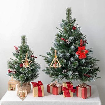 Gontence Christbaumschmuck 9 PCS (1-tlg), Weihnachts Holz Anhänger Ornamente