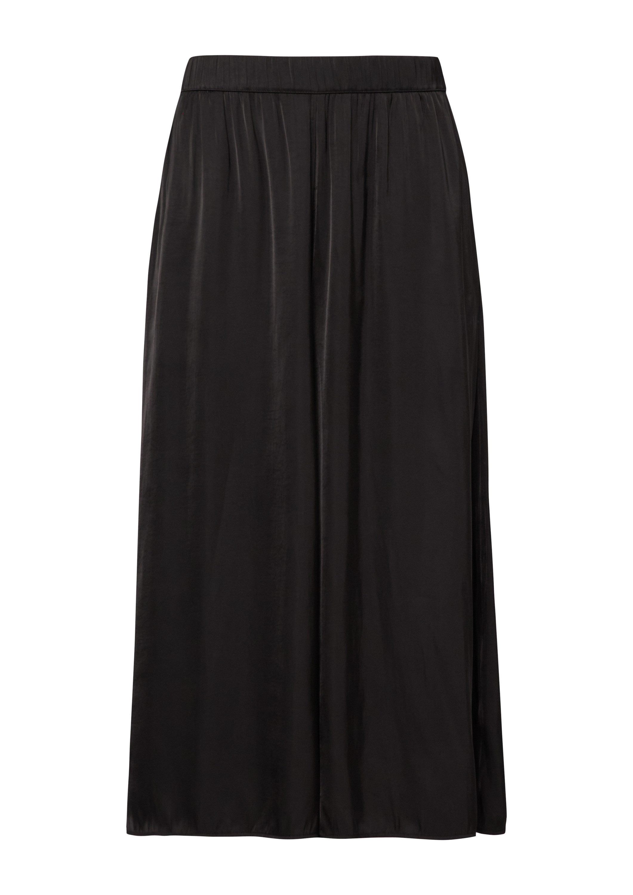 s.Oliver Culotte Hose Extra-Wide-Leg-Culotte aus crinkled Satin