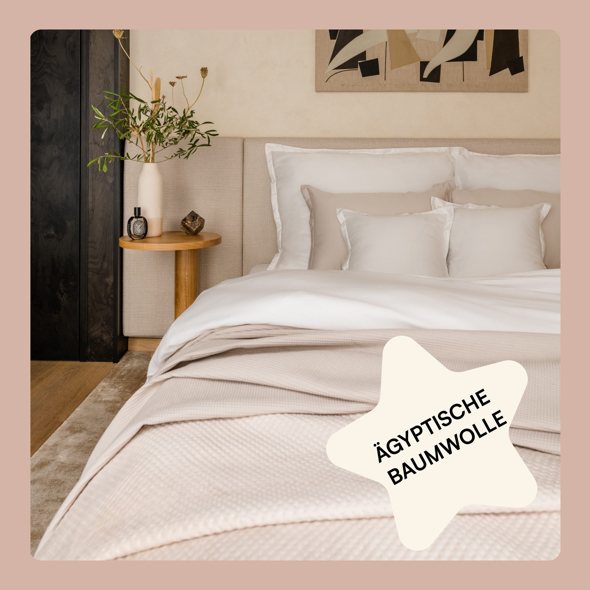 Amqua Bettwäsche Luxus Mako Satin, 100, Weiß/grau, Deckengröße 200 cm x 200 cm, Kissengröße 2 St. x 40 cm x 80 cm