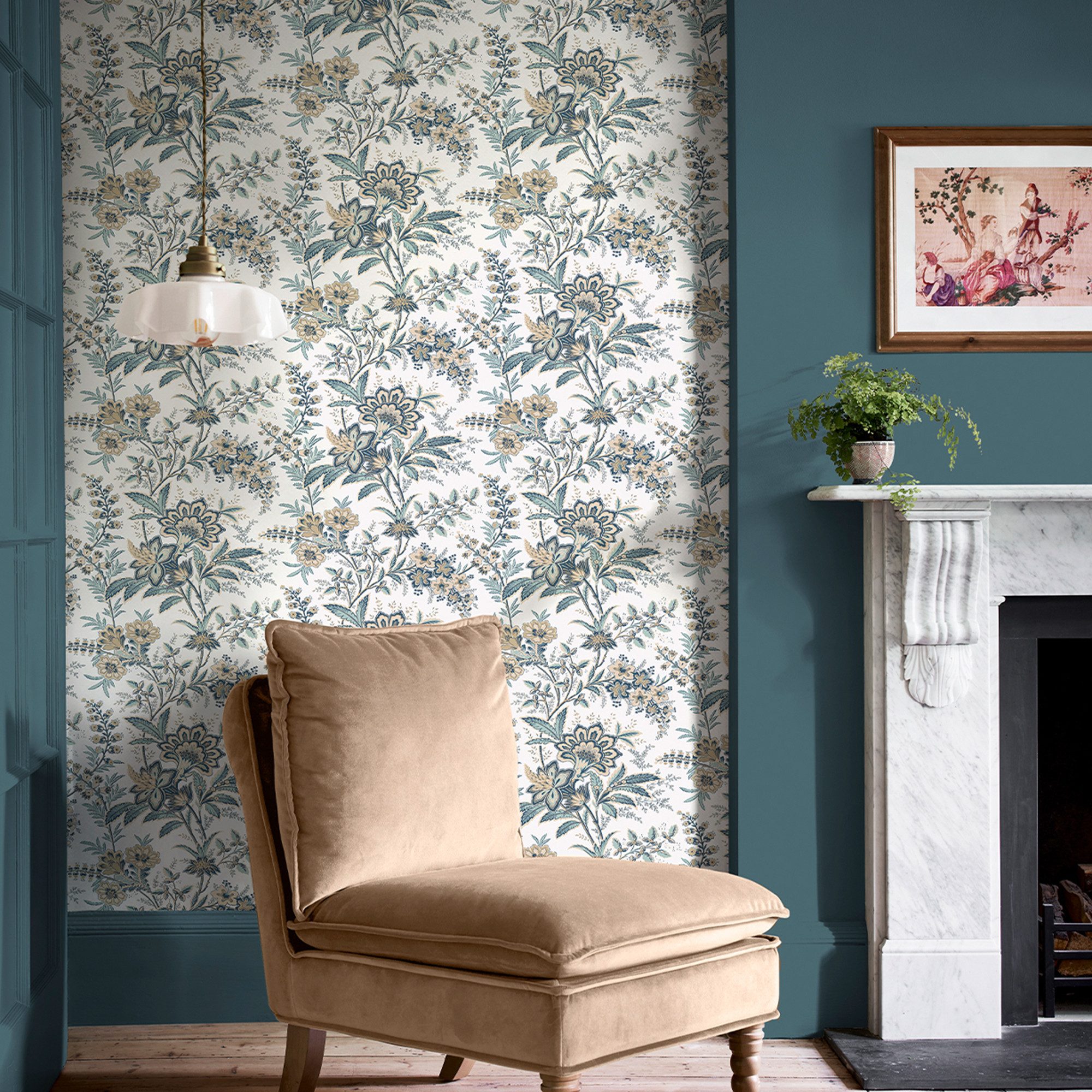 LAURA ASHLEY Vliestapete MARLBROOK, glatt, floral, günstig online kaufen