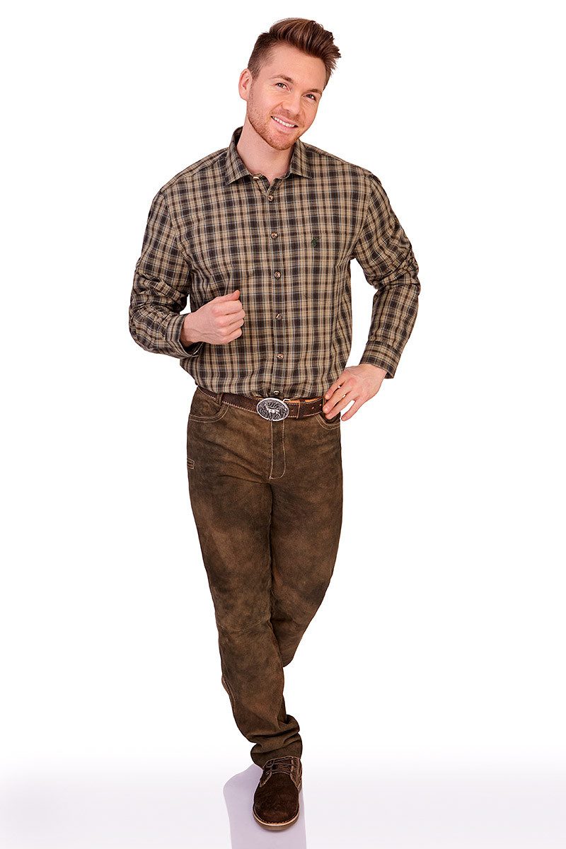 Orbis Textil GmbH & Co. KG Trachtenhemd Jagdhemd - POLDI LA - oliv