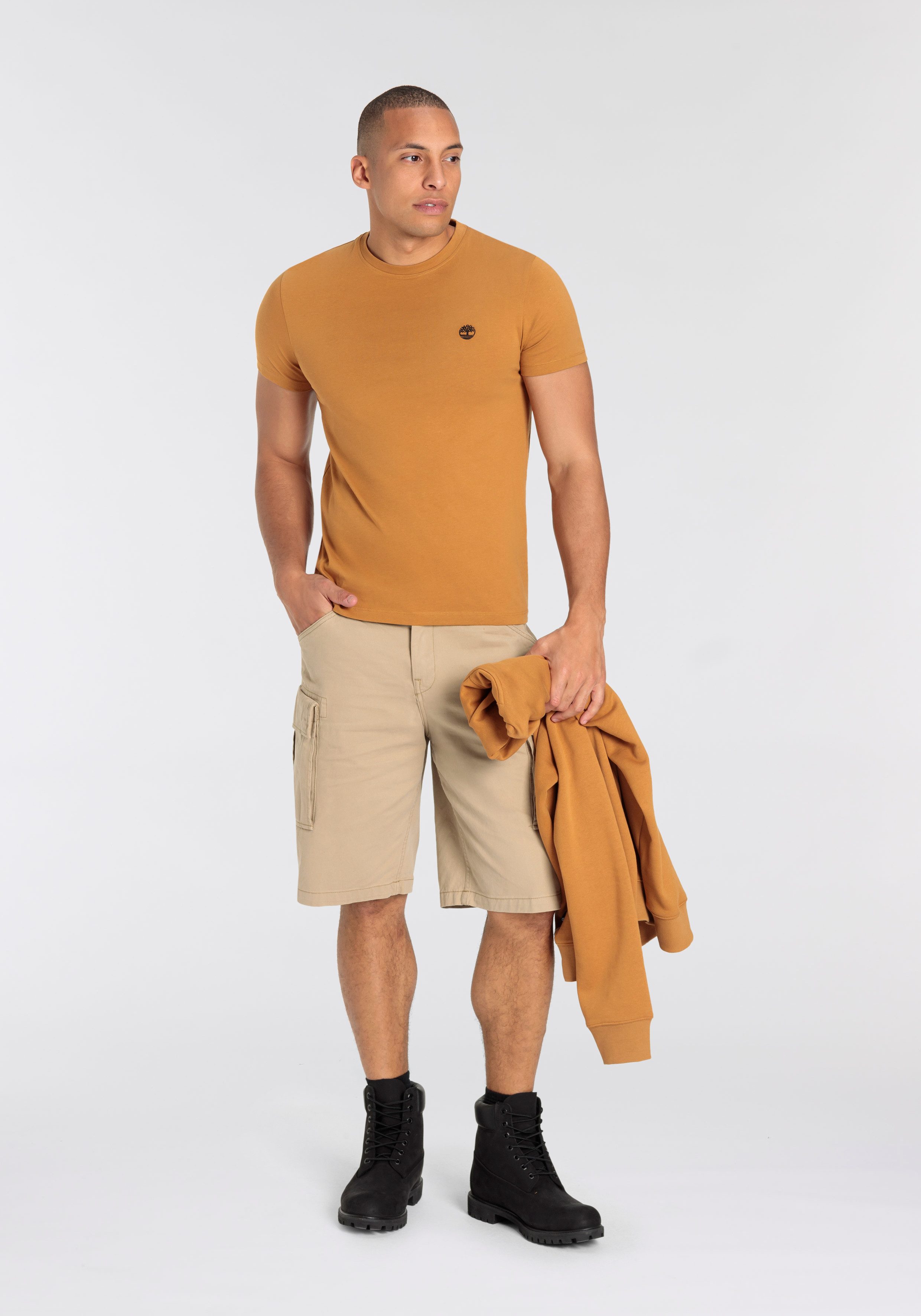 Timberland T-Shirt DUNSTAN RIVER Short Sleeve Tee mit Logostickerei, aus Baumwolle – Bild 4 von 5
