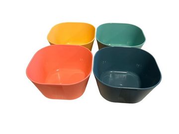 RHP Müslischüssel 8 x Plastik Schüssel Set in 4 Farben, 12cm, wiederverwendbar BPA-frei