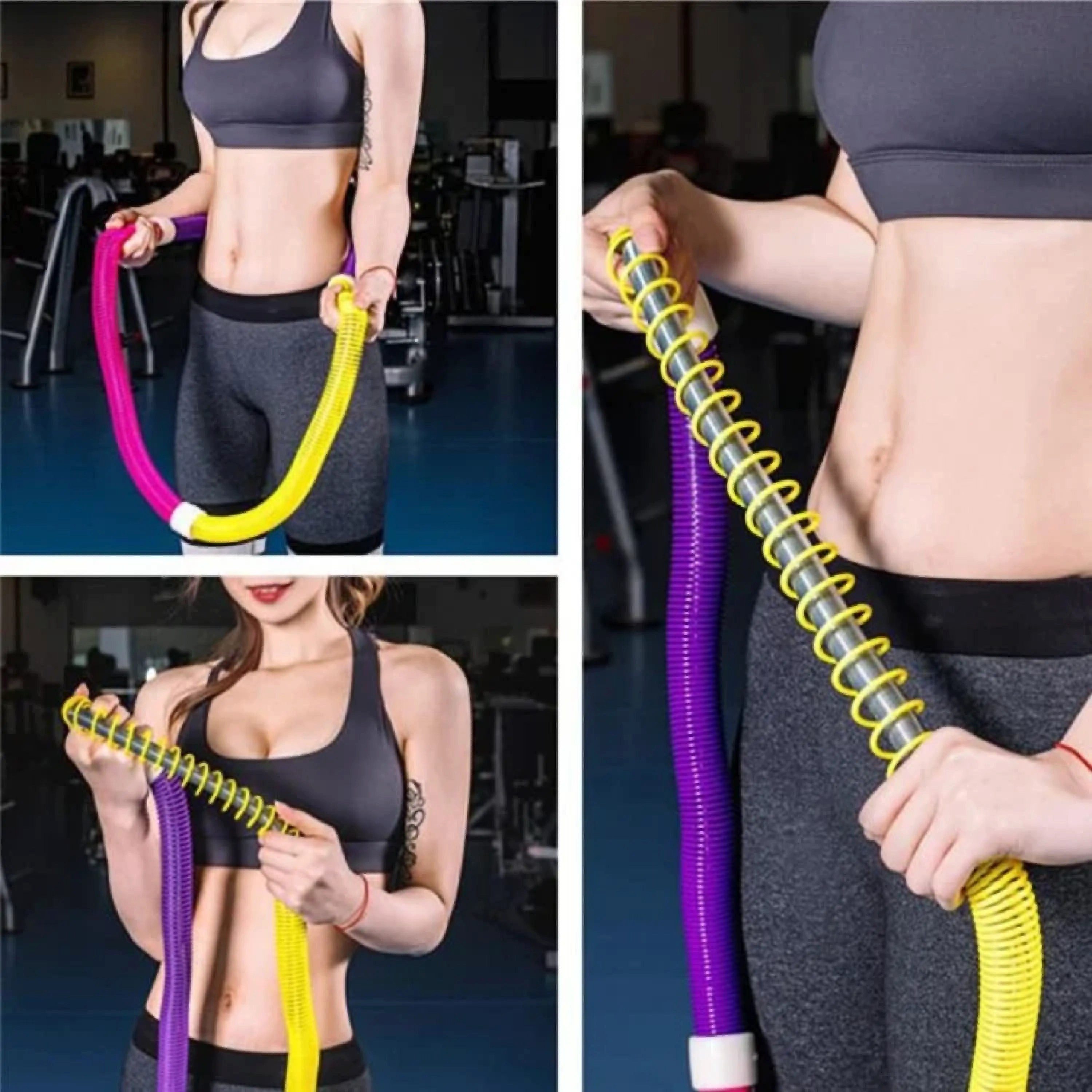 Sport-Knight® Hula-Hoop-Reifen Bauchtrainer Hula Hoop mit Rückfederung – Spiral-Fitnessreifen