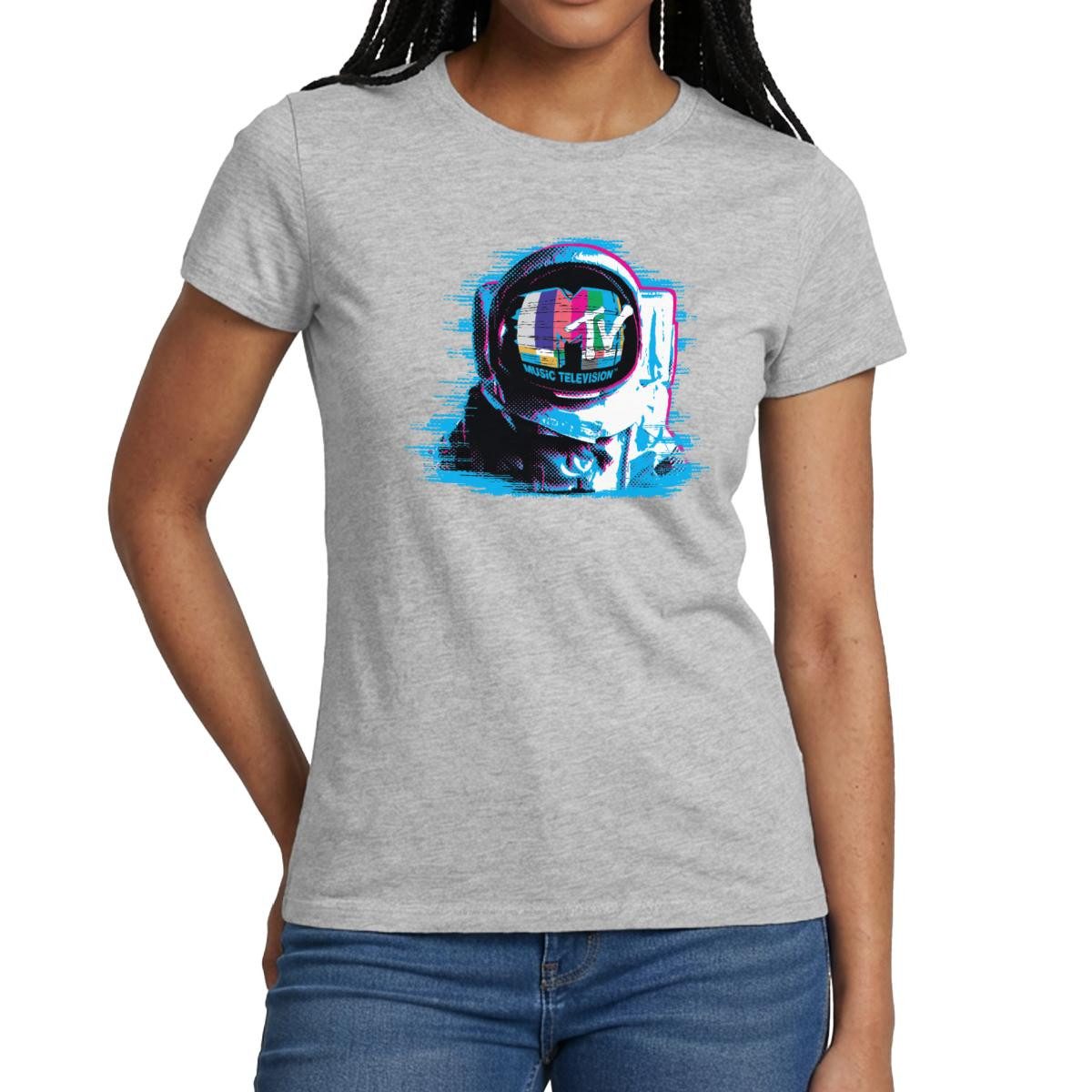 T-Shirt MTV Astronaut Mit MTV-Logo Frauen T-Shirt