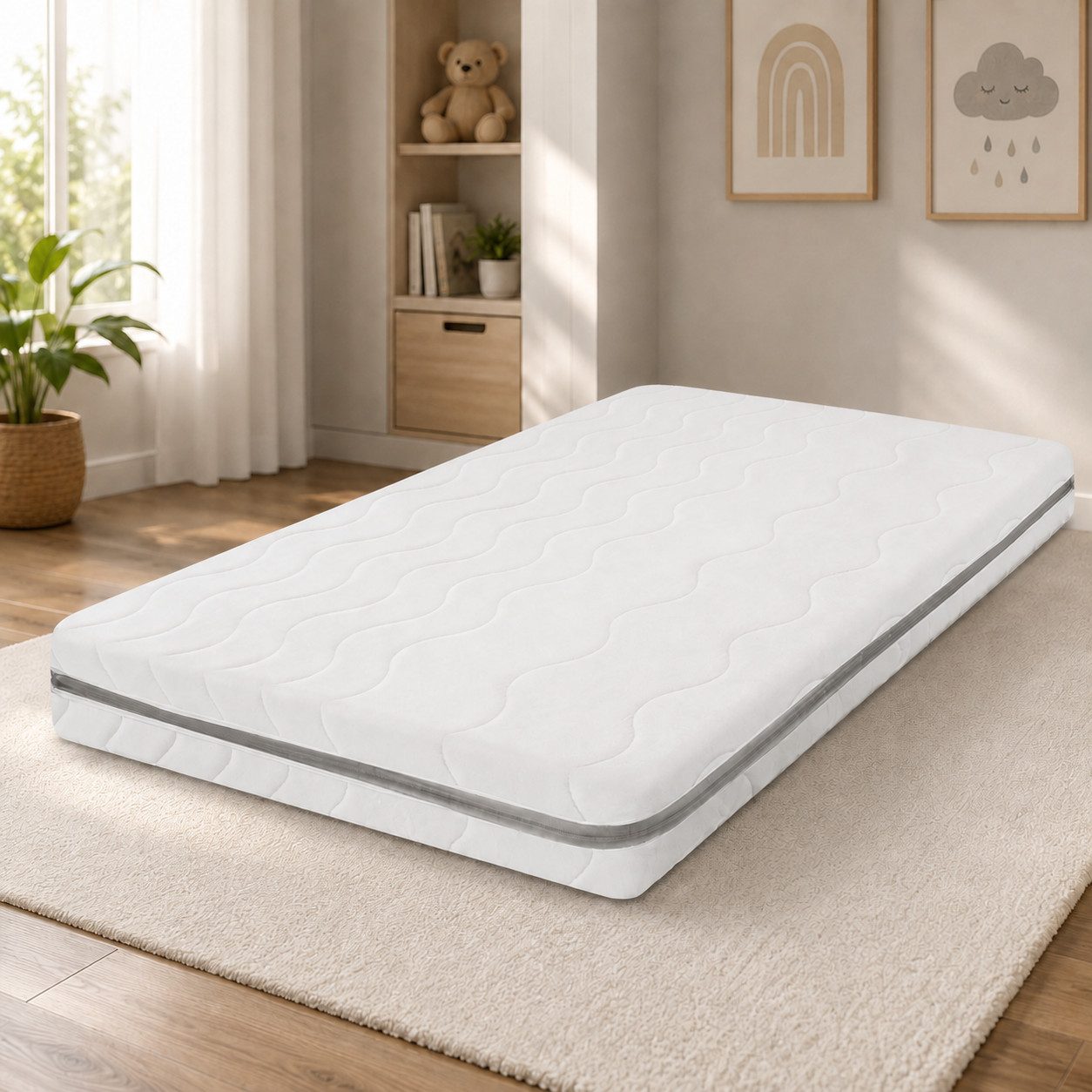 Kindermatratze Easy Active Kaltschaummatratze 90x200 cm mit Bezug, Best for Home, 10 cm hoch, (Einzelartikel, 60x120 70x140 80x160 80x180 90x200 140x200 180x200 cm), Schaumstoffmatratze, Kindermatratze mit Reißverschluss
