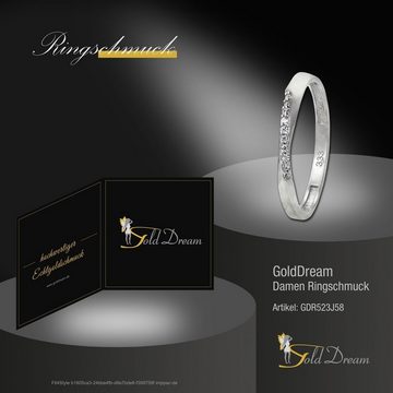GoldDream Goldring GoldDream Gold Ring Gr.58 Swing (Fingerring), Damen Ring Swing aus 333 Weißgold - 8 Karat, Farbe: silber, weiß