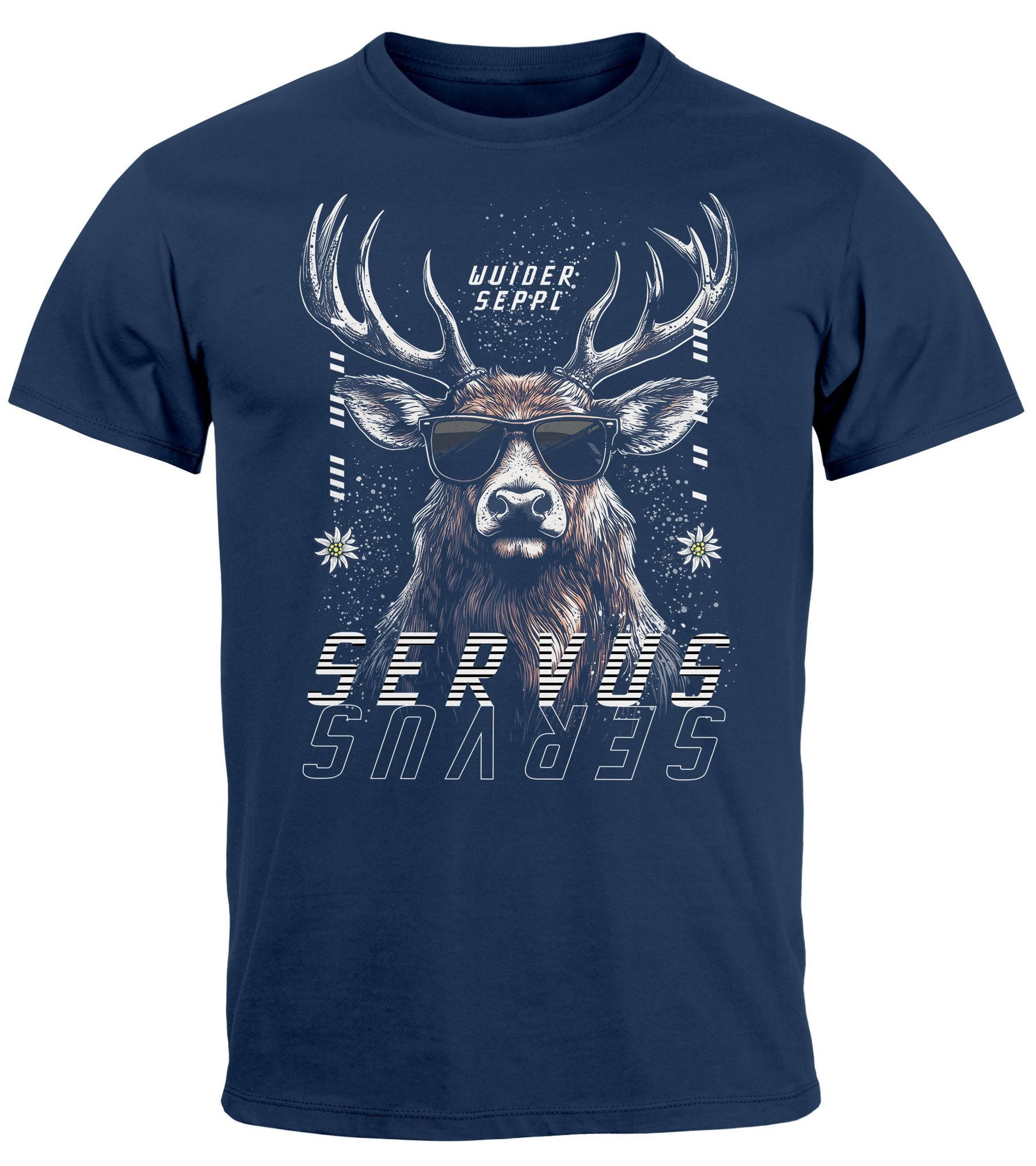 Neverless Print-Shirt Herren T-Shirt Servus Hirsch günstig online kaufen