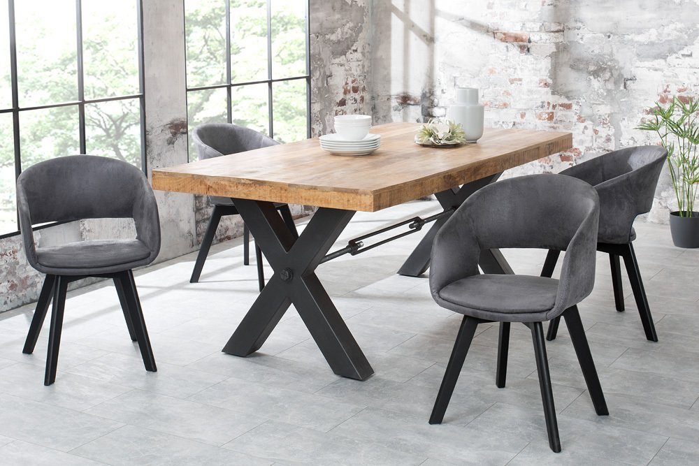 riess-ambiente Polsterstuhl NORDIC STAR antik grau / schwarz (Einzelartikel günstig online kaufen