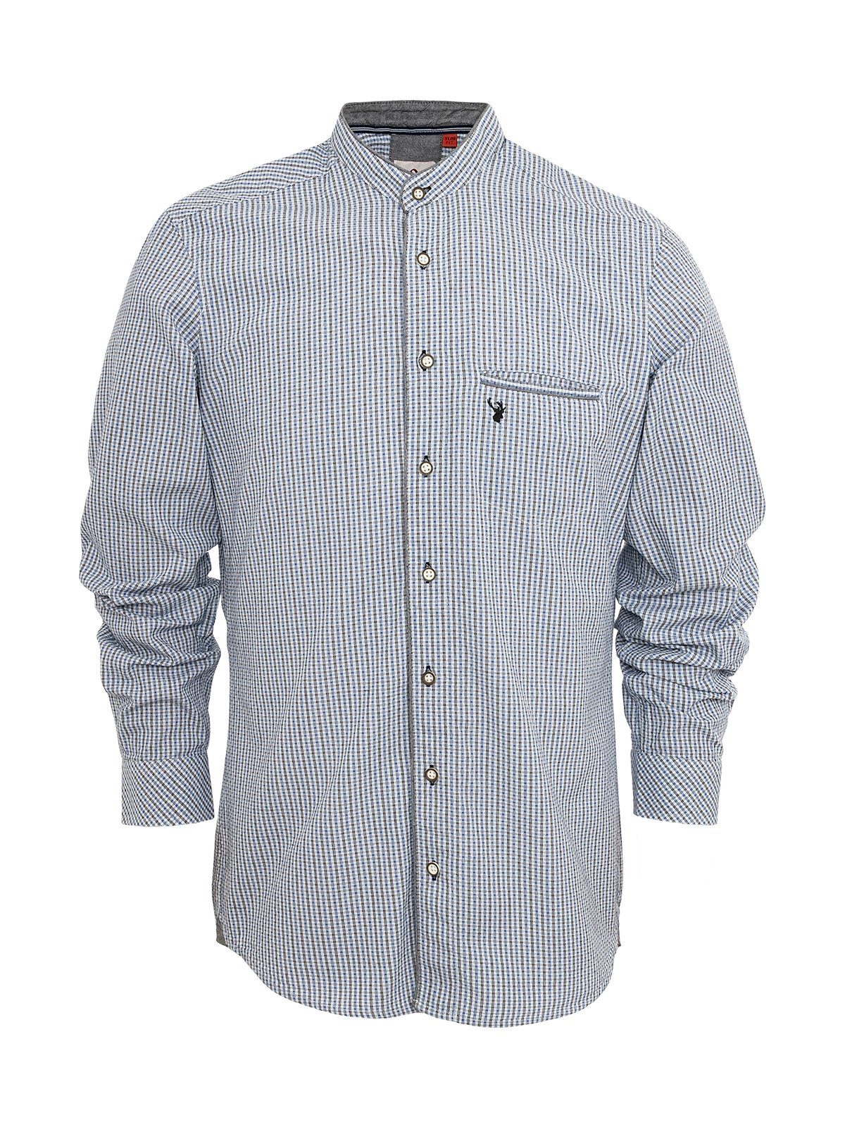 Spieth & Wensky Trachtenhemd Hemd ARTHUR blau (Slim Fit)