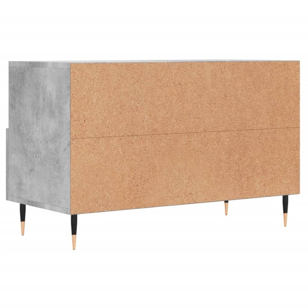 80x36x50 vidaXL Betongrau Holzwerkstoff TV-Schrank (1-St) TV-Schrank cm