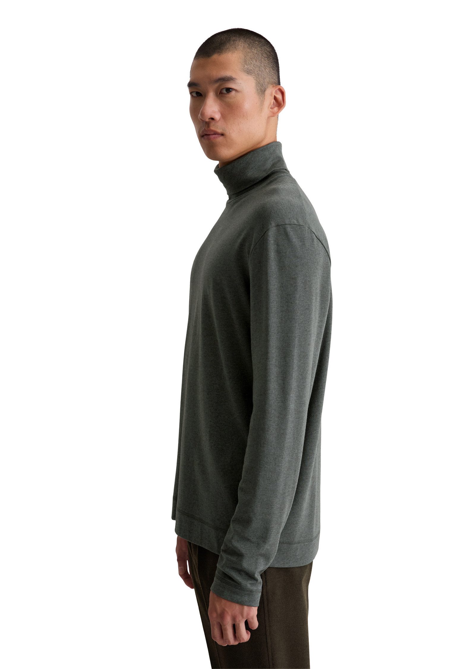 Marc O'Polo Langarmshirt aus weichem Bio-Baumwoll-Woll-Mix günstig online kaufen